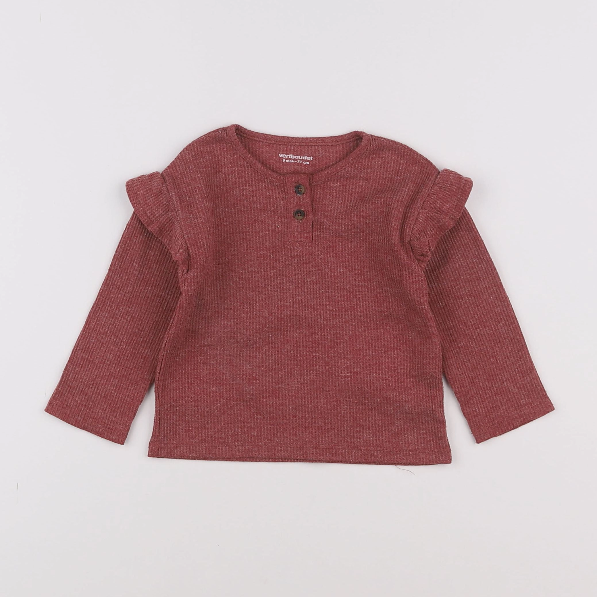 Vertbaudet - tee-shirt marron - 9 mois