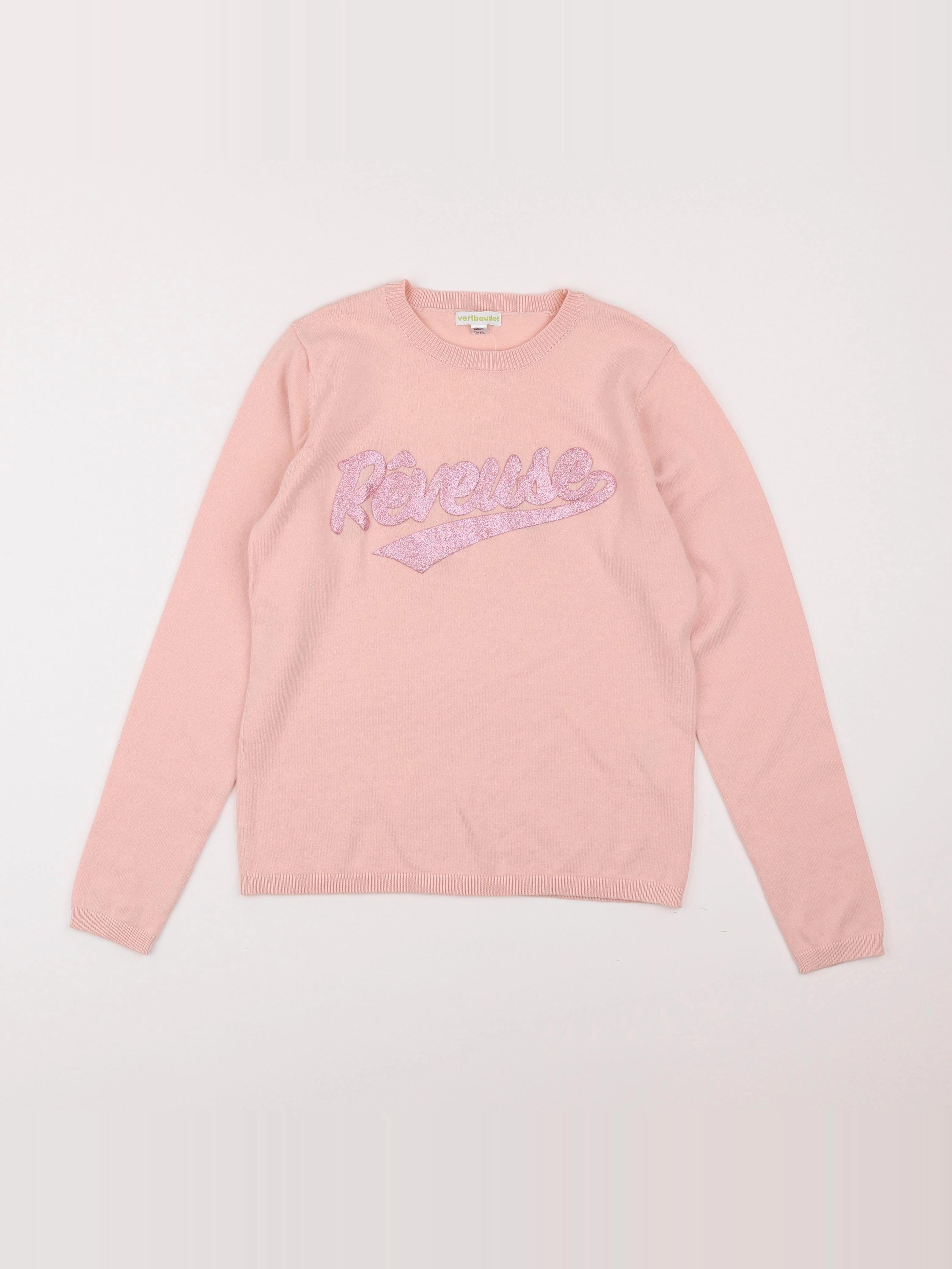 Vertbaudet - pull rose - 10 ans
