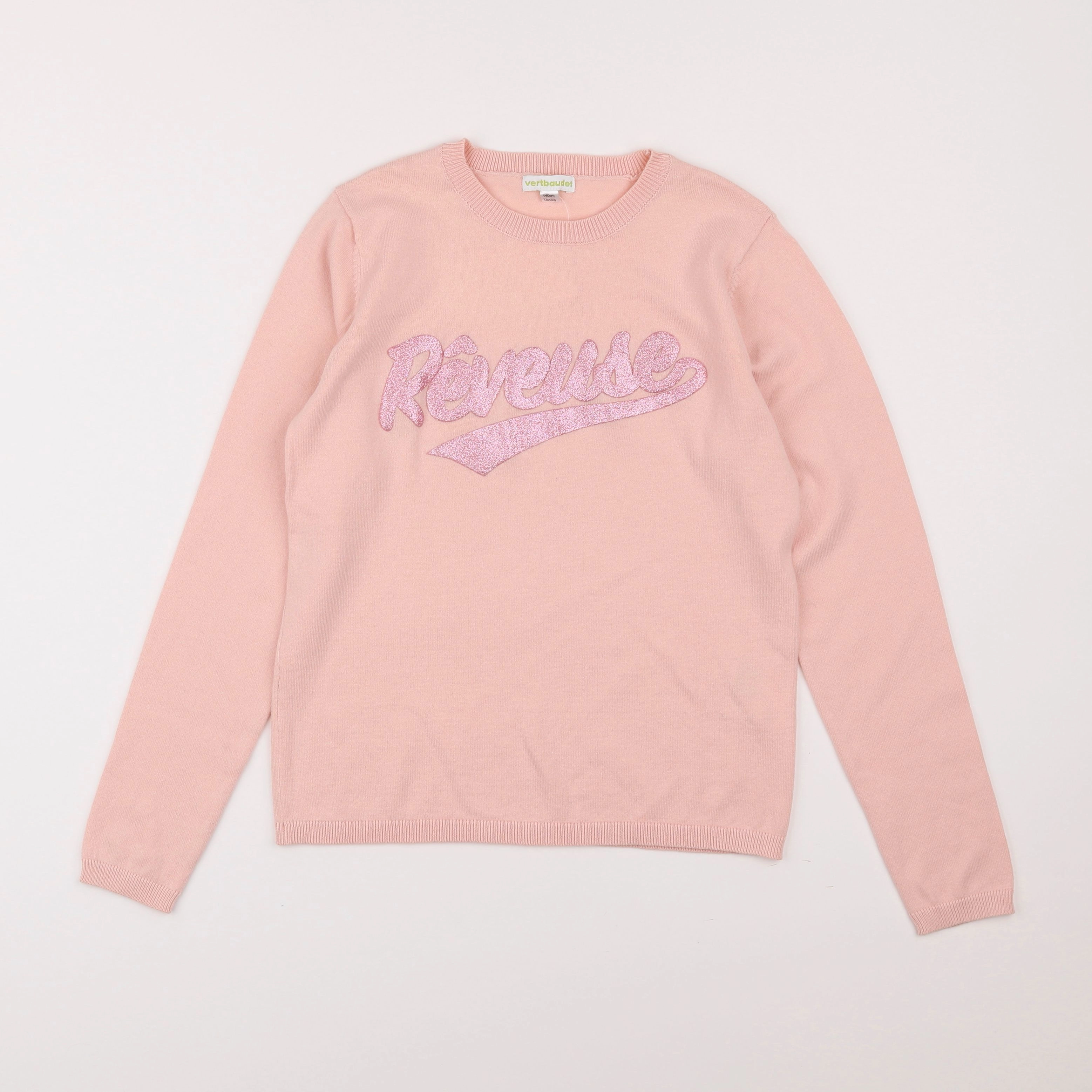 Vertbaudet - pull rose - 10 ans