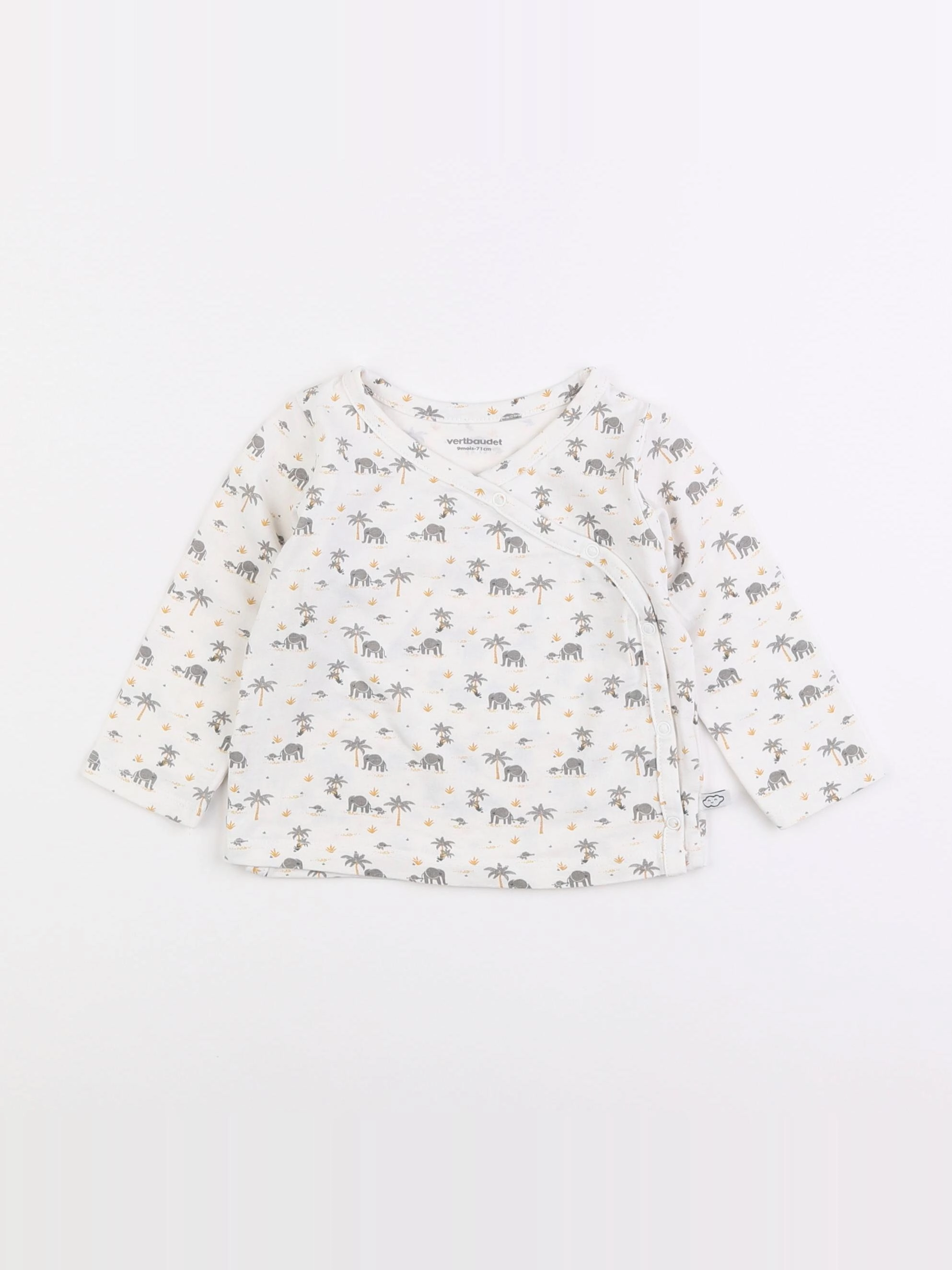 Vertbaudet - tee-shirt blanc - 9 mois