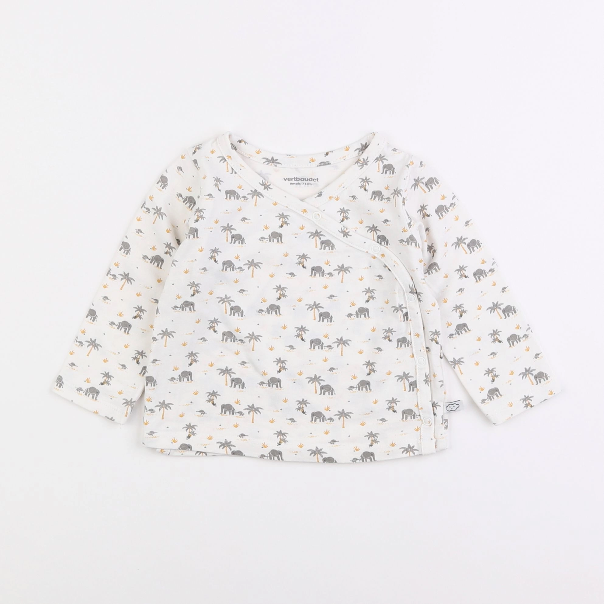 Vertbaudet - tee-shirt blanc - 9 mois