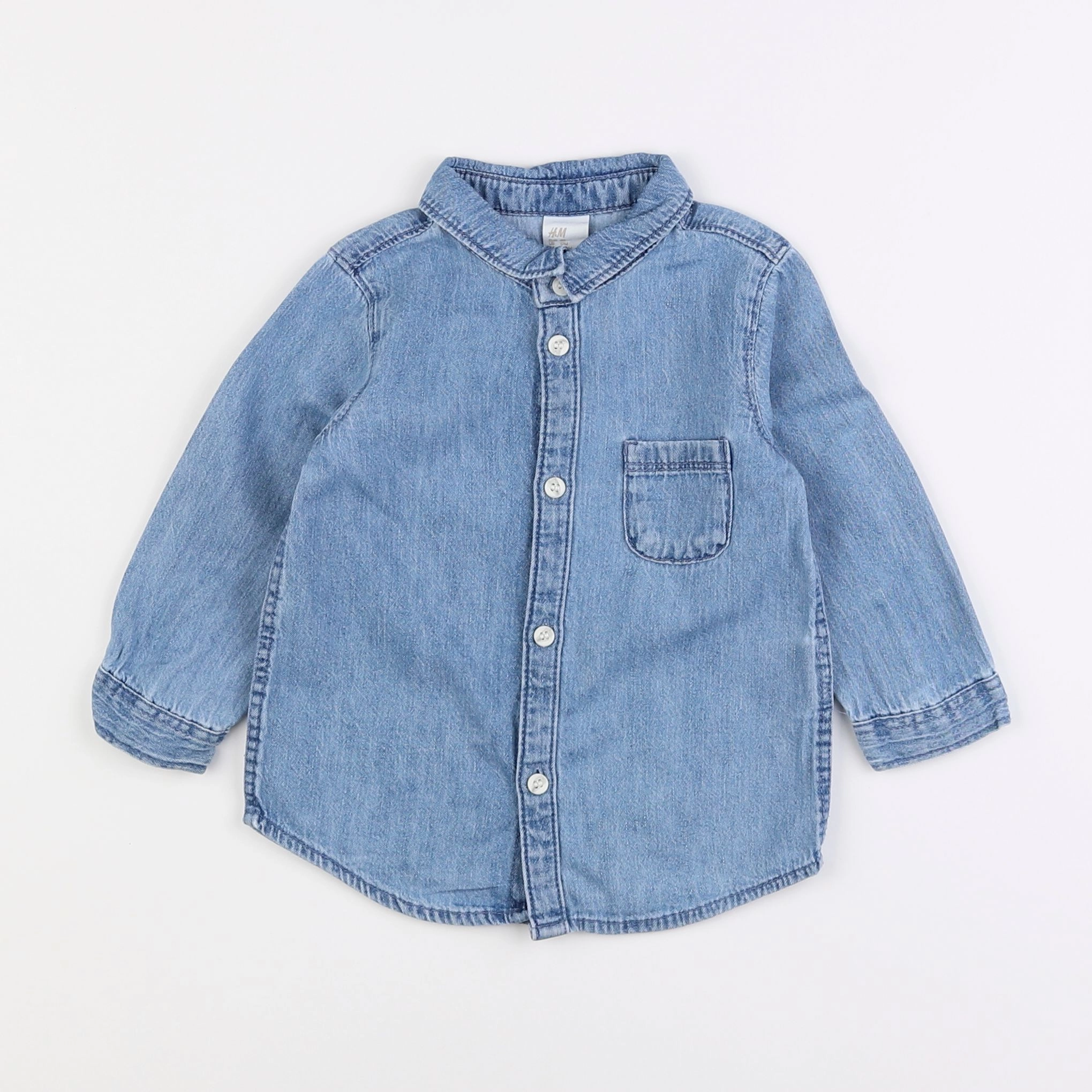 H&M - chemise bleu - 9/12 mois