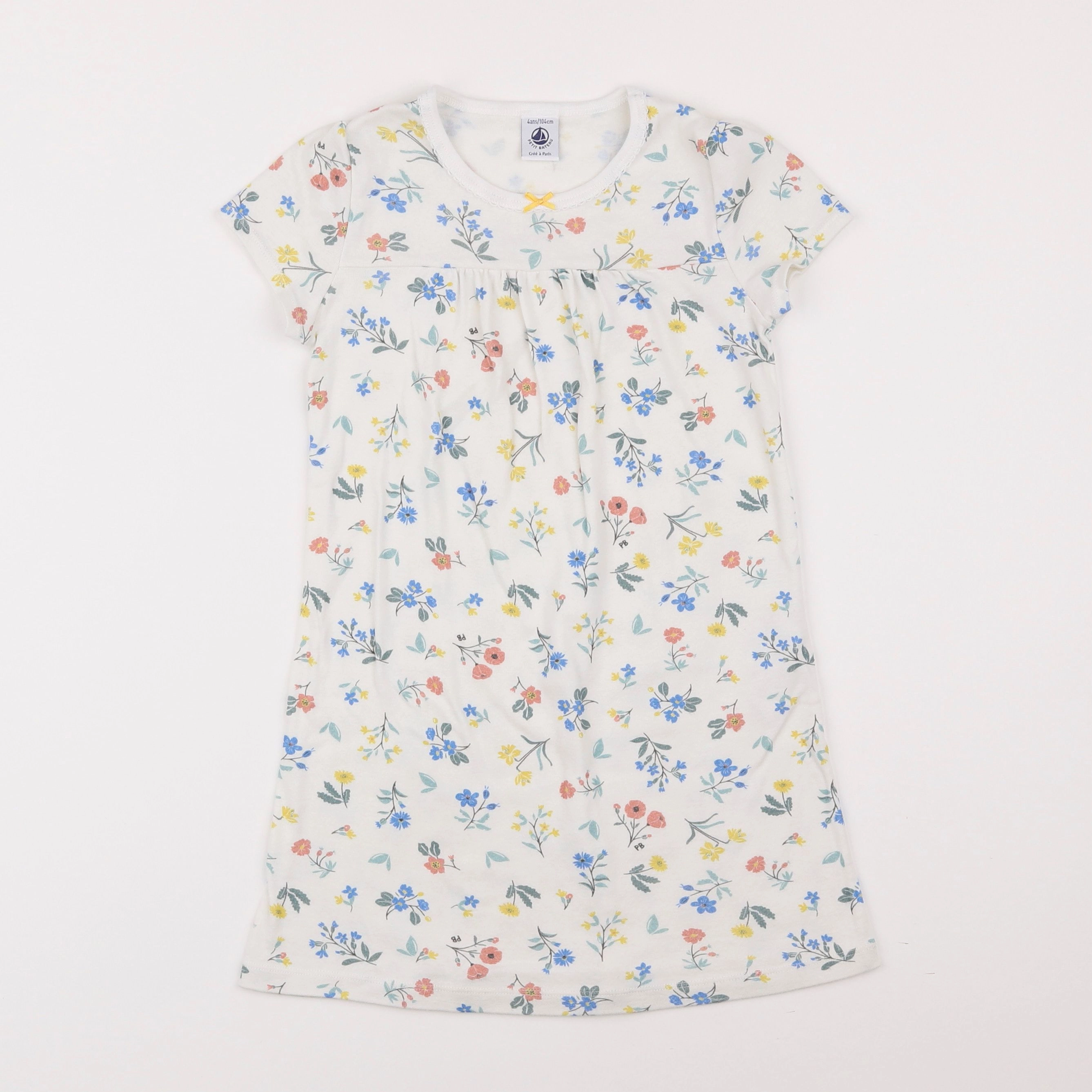 Petit Bateau - chemise de nuit coton multicolore - 4 ans