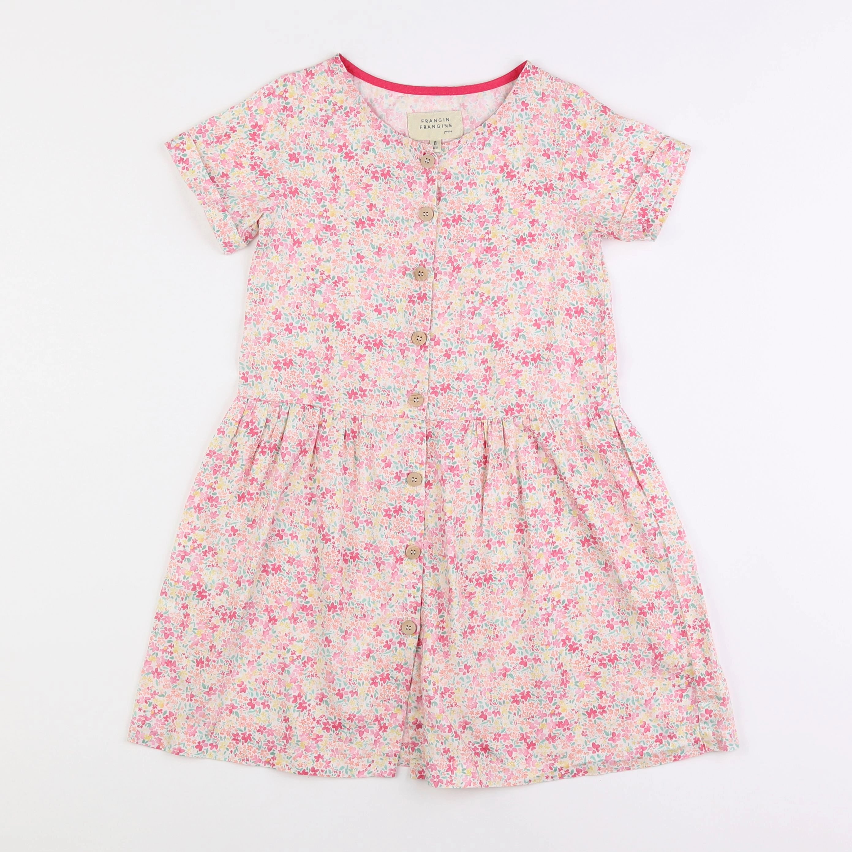 Frangin Frangine - robe rose - 8 ans