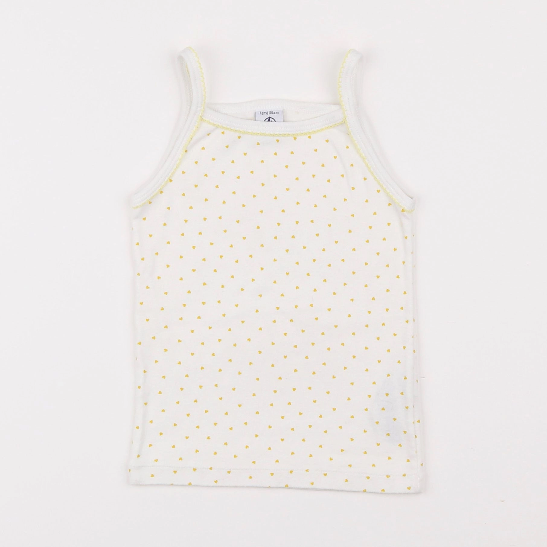 Petit Bateau - maillot de corps jaune - 4 ans