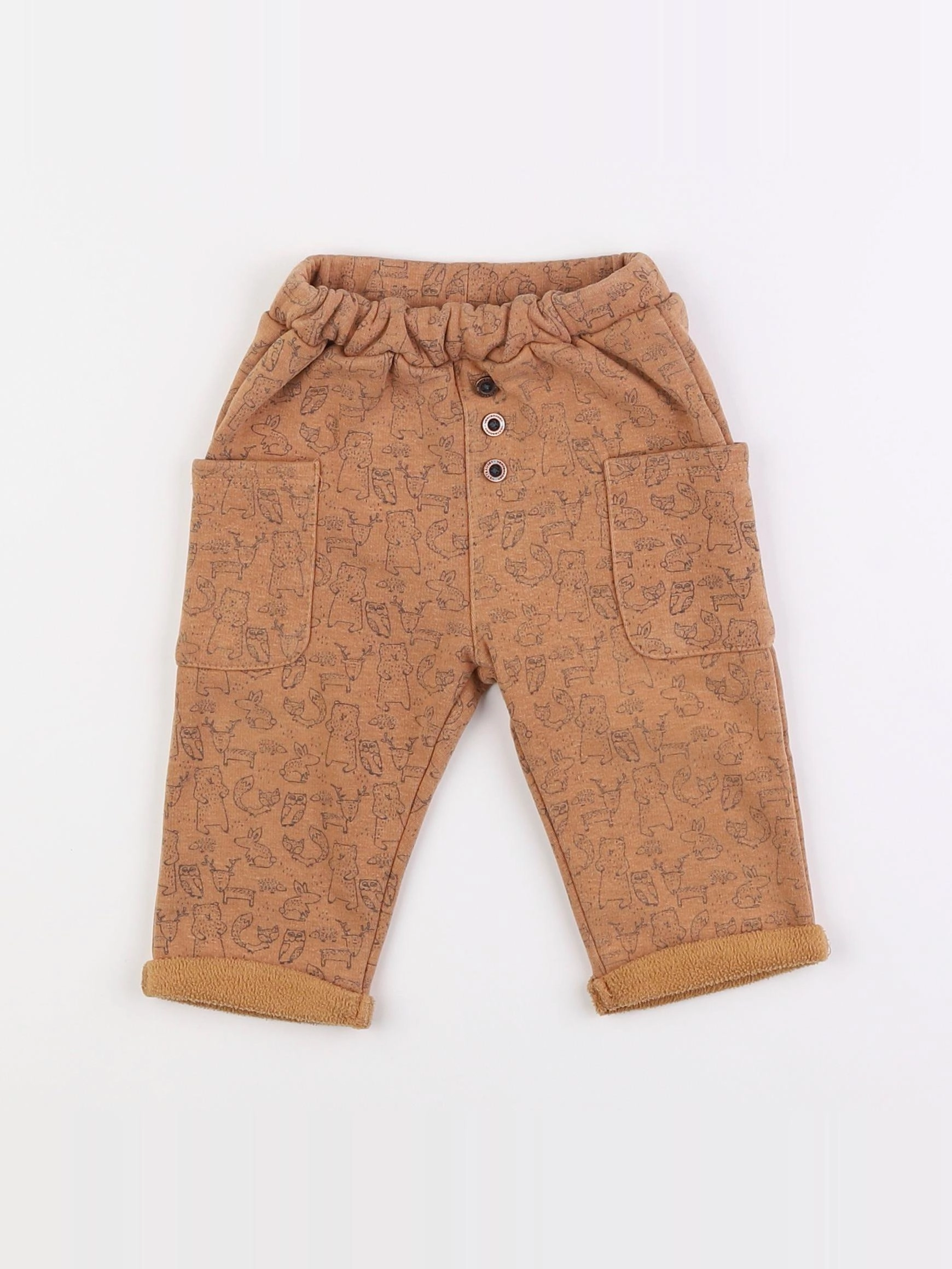 Vertbaudet - pantalon marron - 9 mois