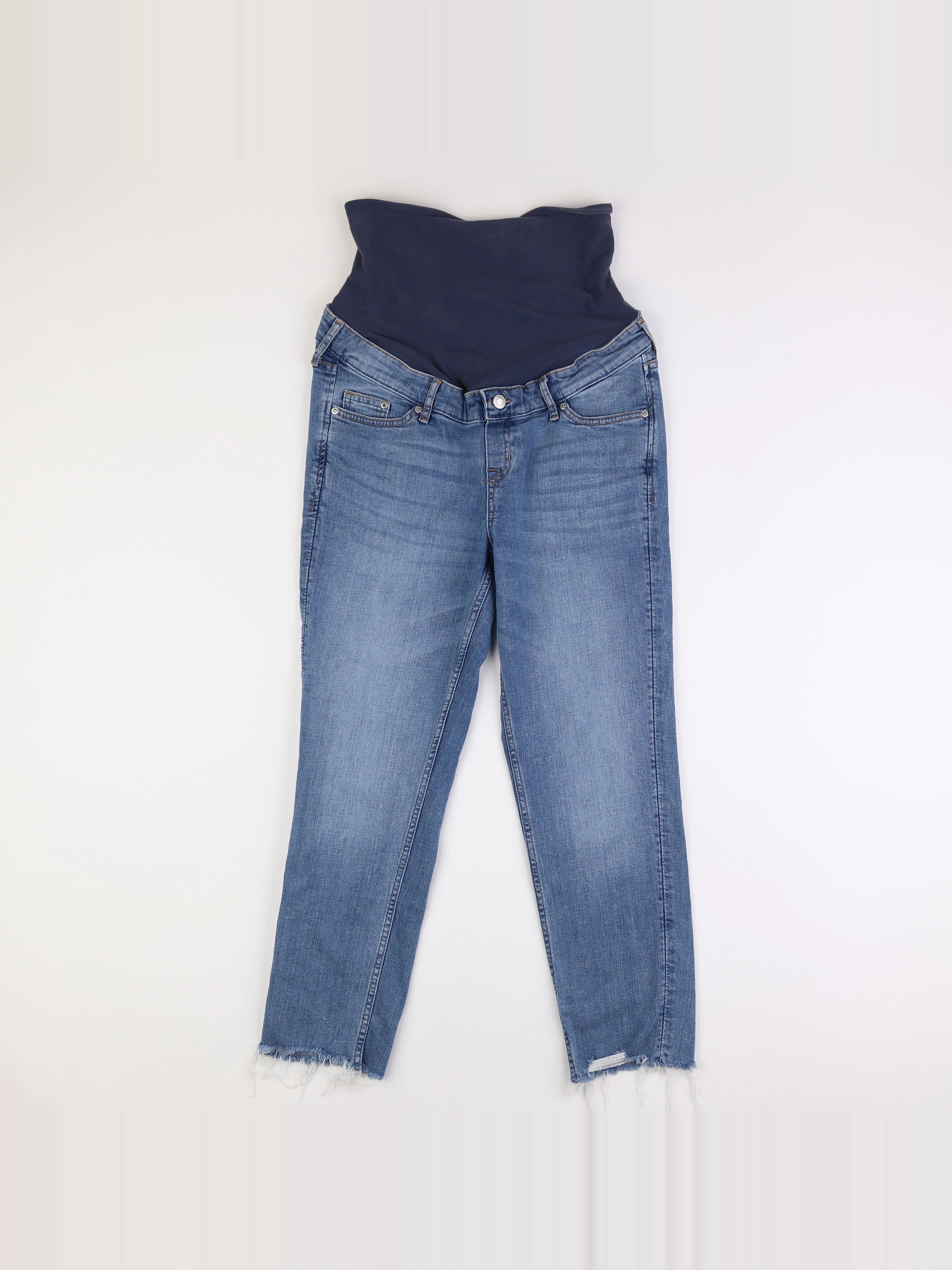 H&M - jean grossesse bleu - s