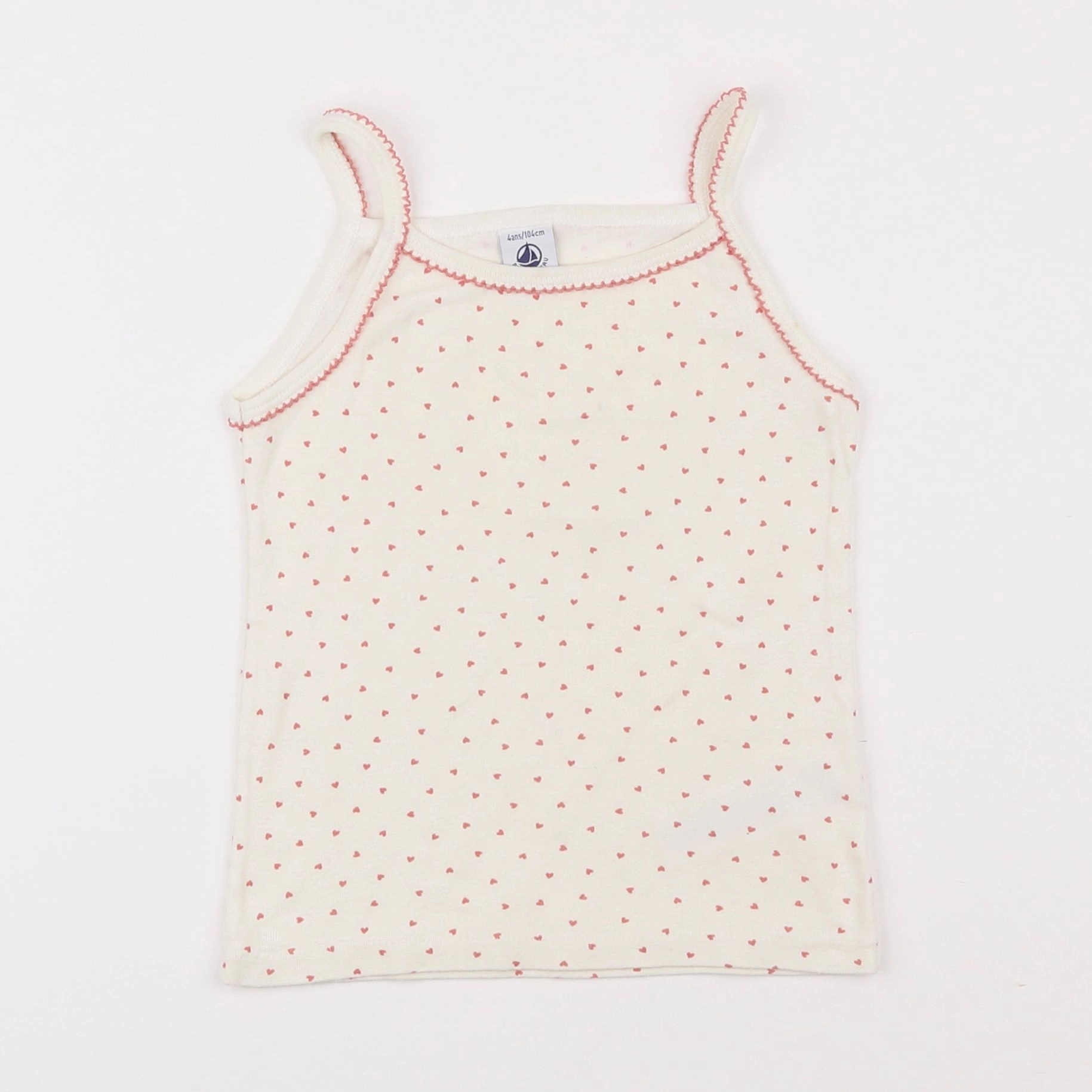 Petit Bateau - maillot de corps rose - 4 ans