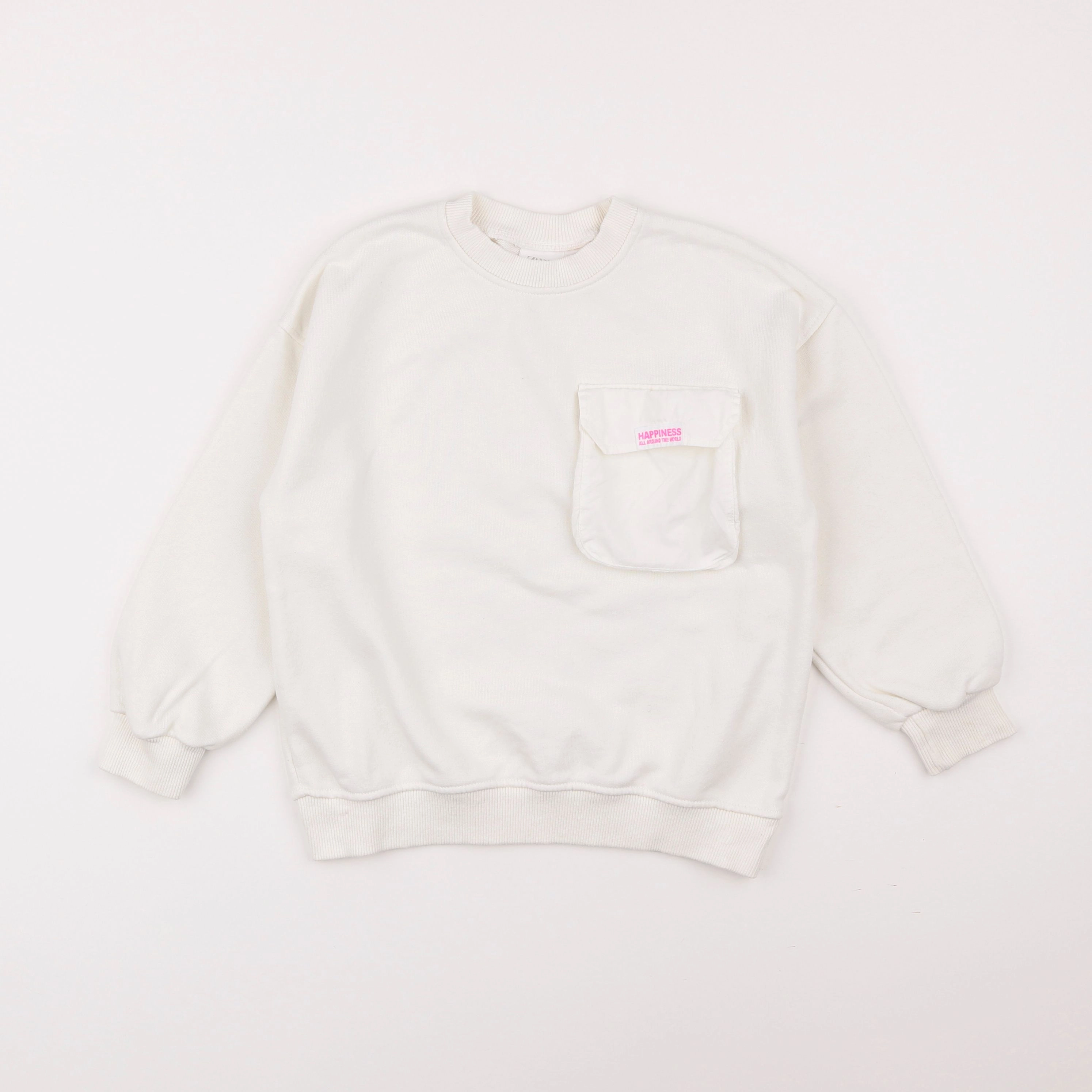 Zara - sweat blanc - 5 ans