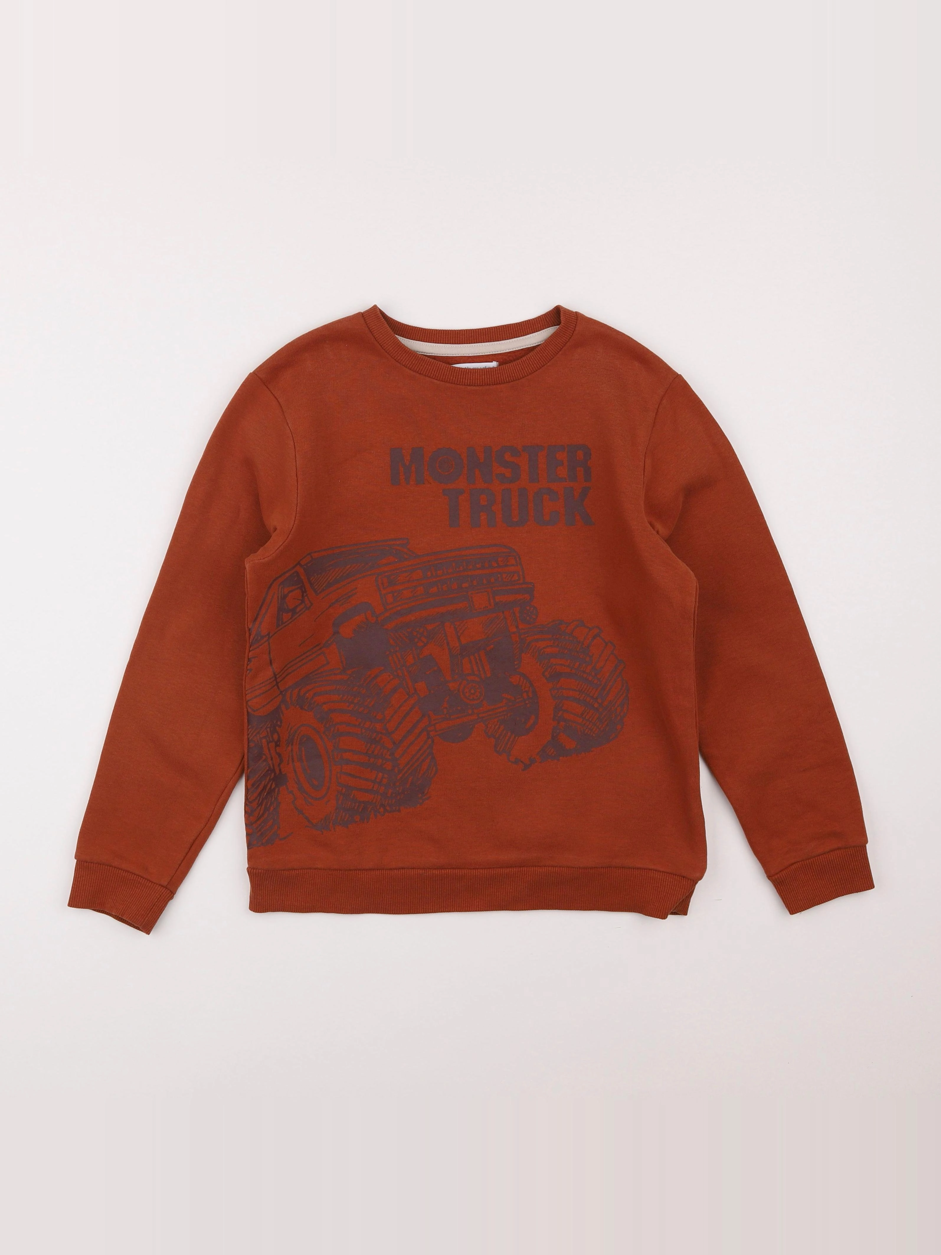 Vertbaudet - sweat marron - 10 ans