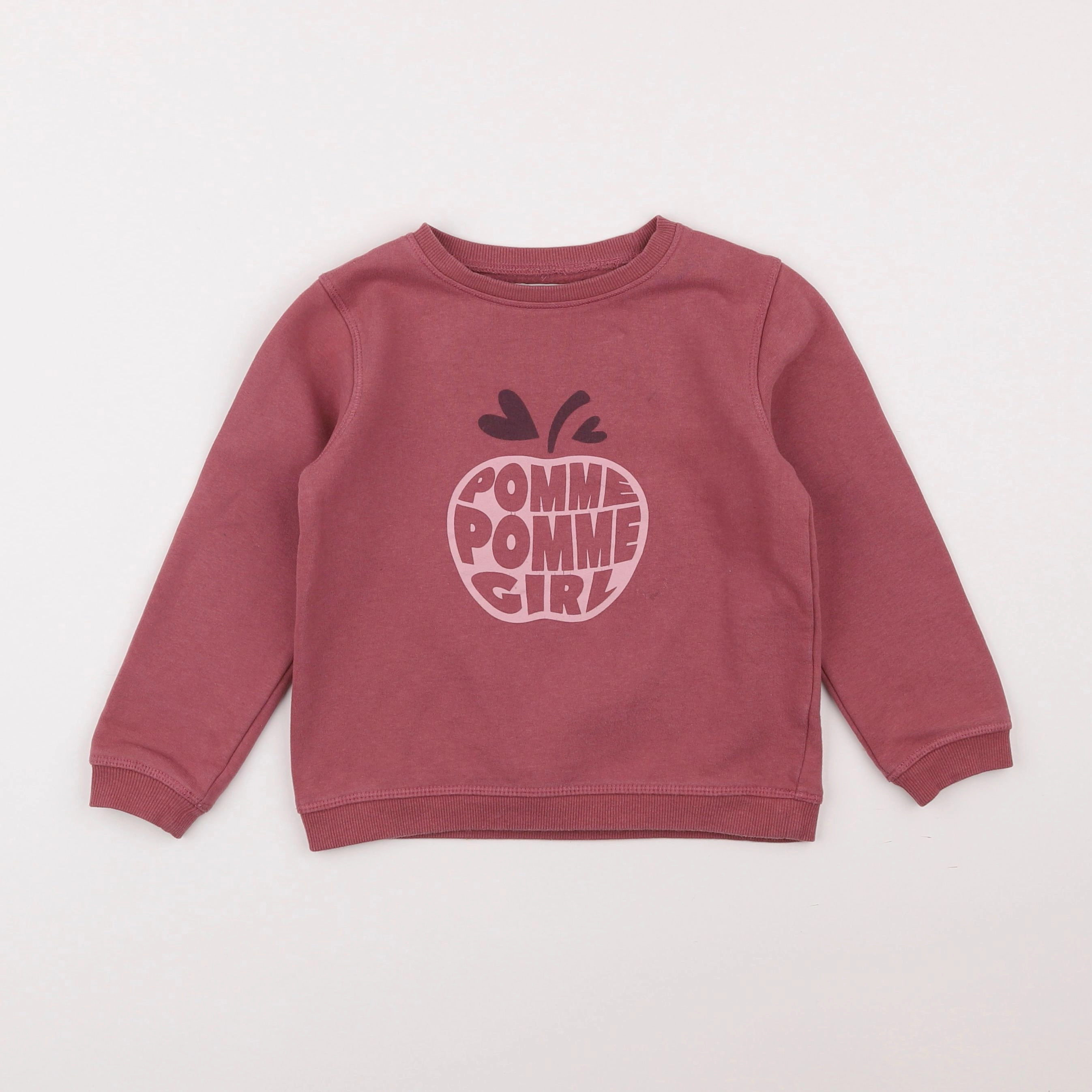 Vertbaudet - sweat rose - 5 ans