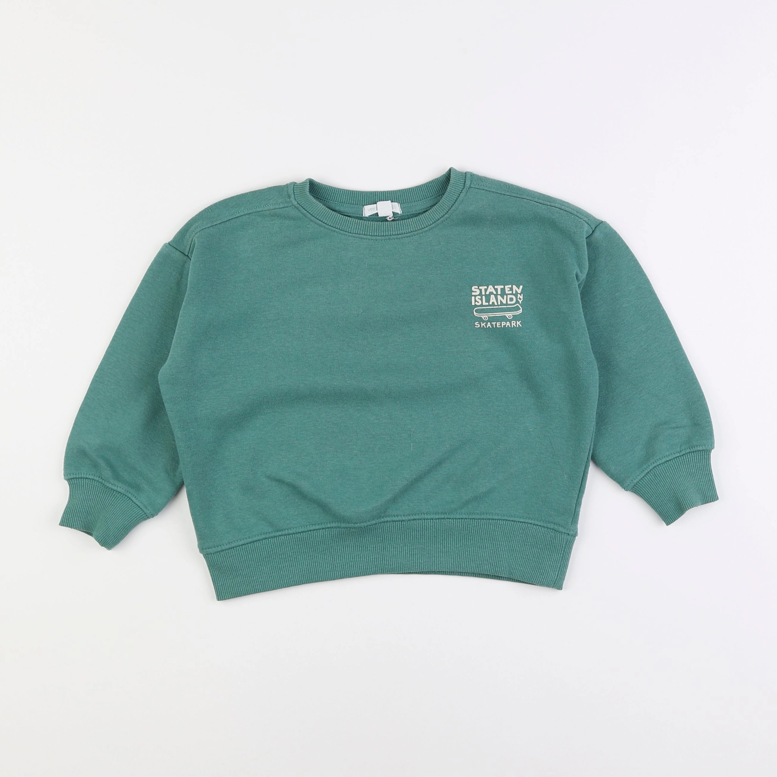 Vertbaudet - sweat vert - 4 ans