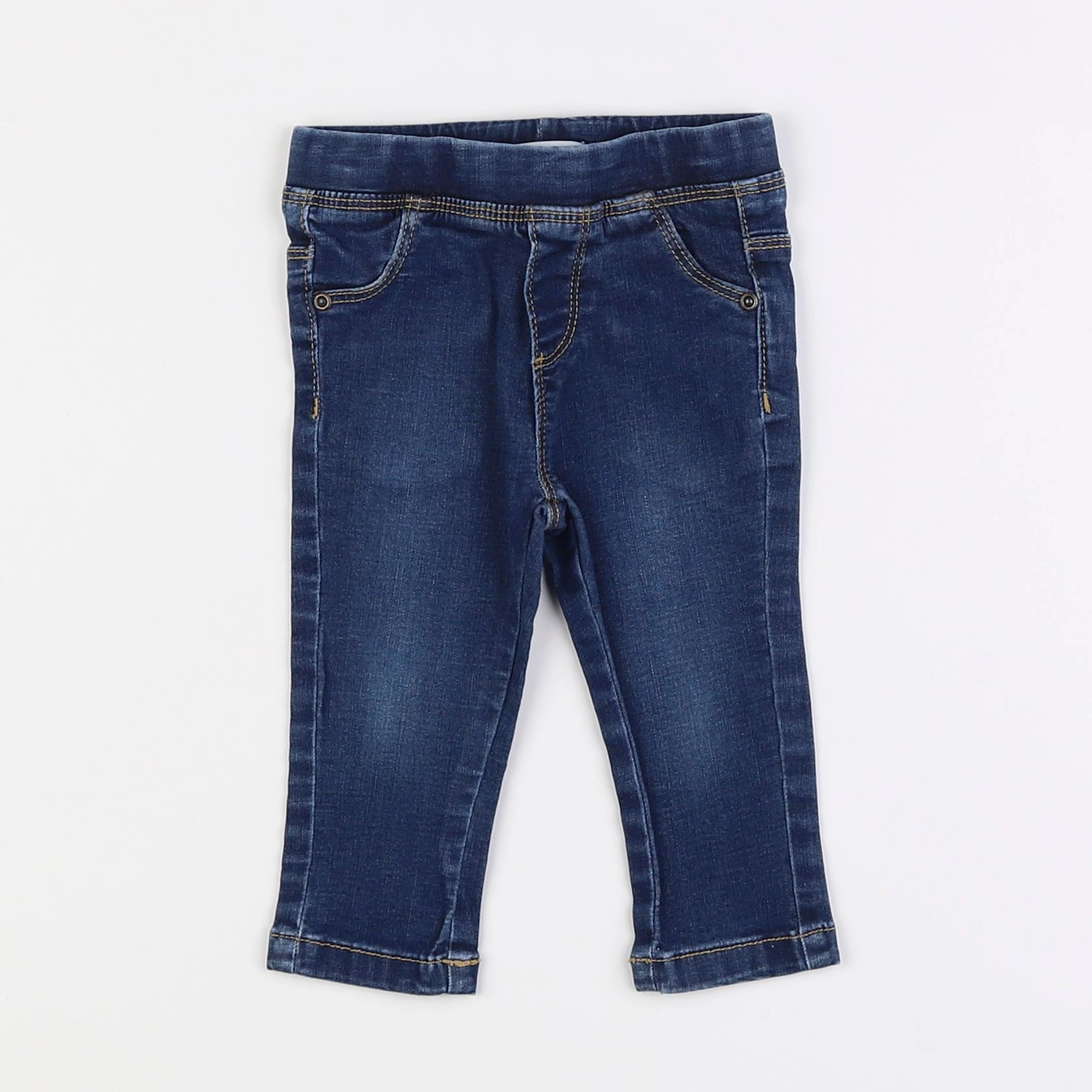 Vertbaudet - jegging bleu - 12 mois