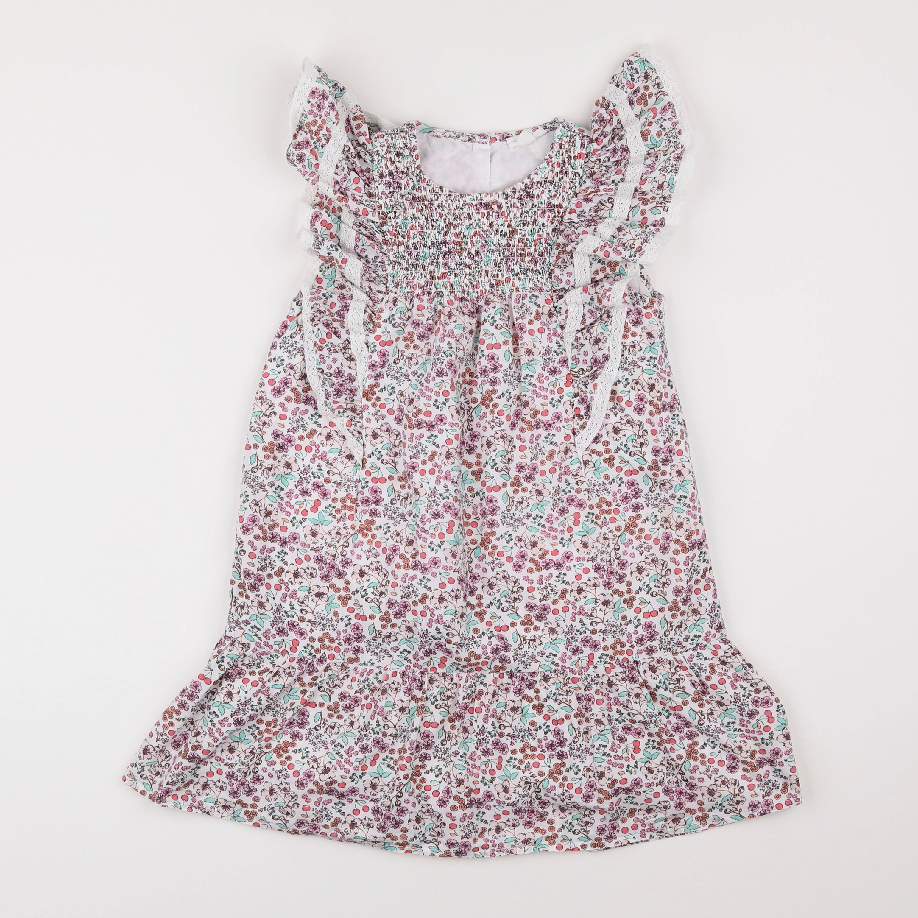 Vertbaudet - robe multicolore - 7 ans