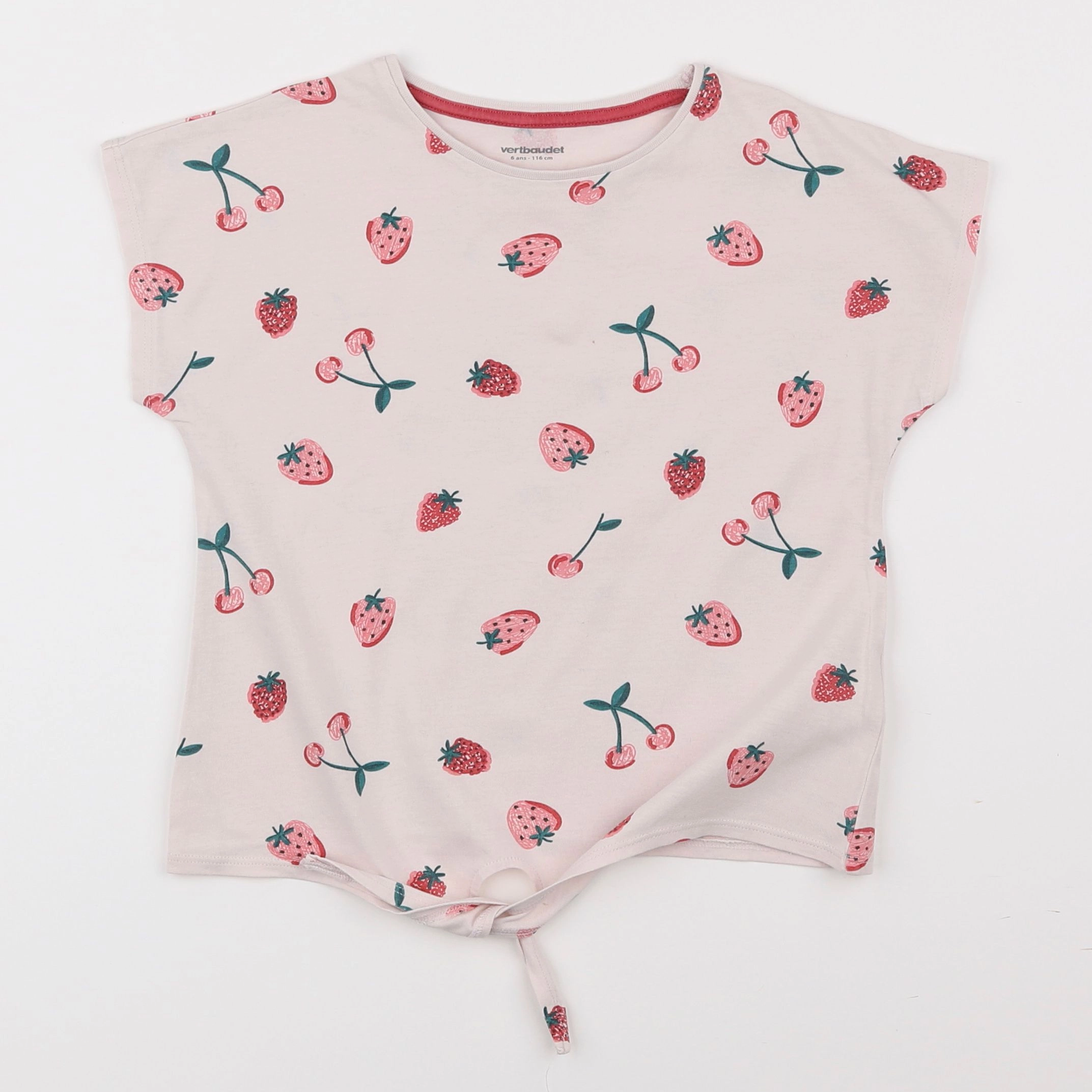 Vertbaudet - tee-shirt rose - 6 ans