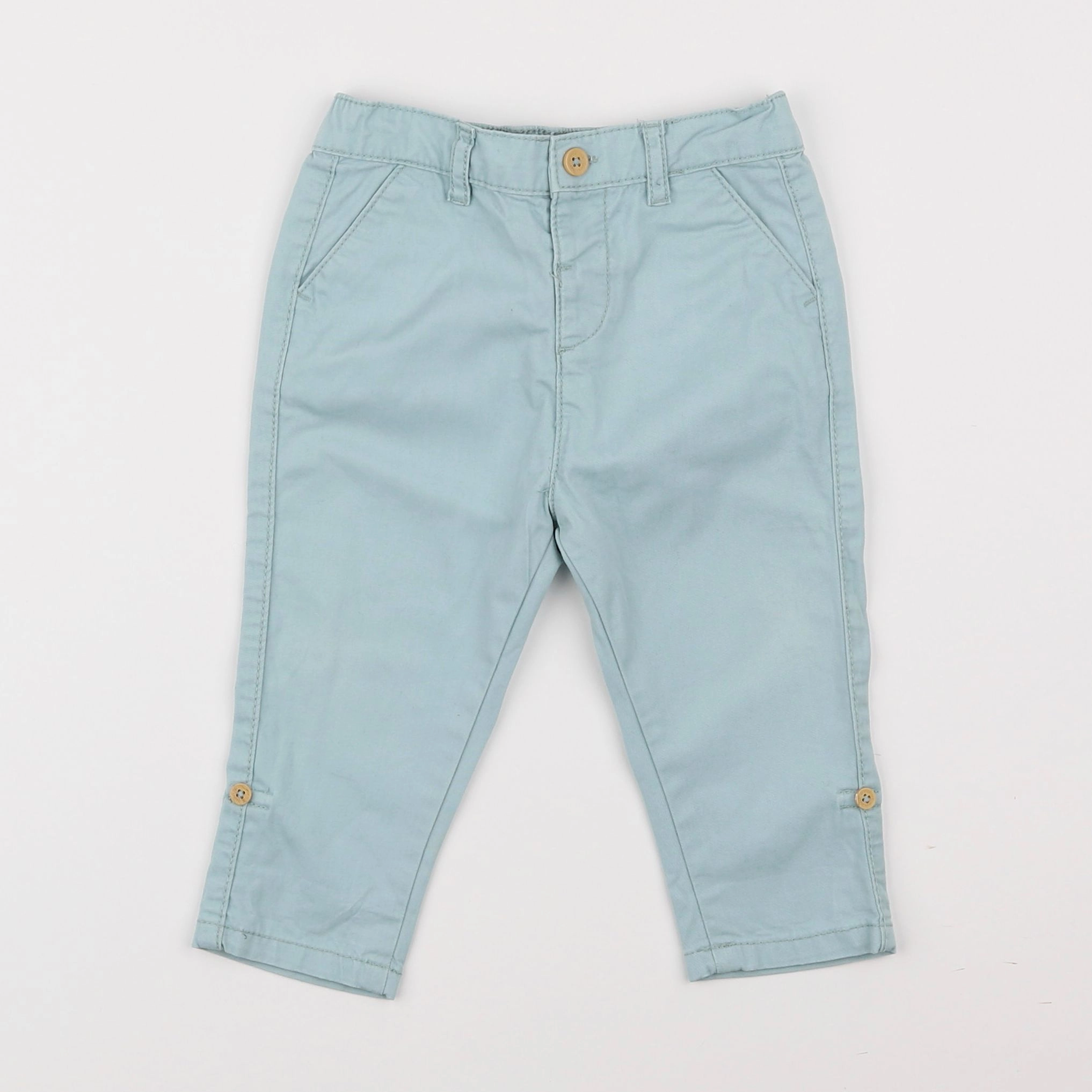 Vertbaudet - pantalon bleu - 12 mois