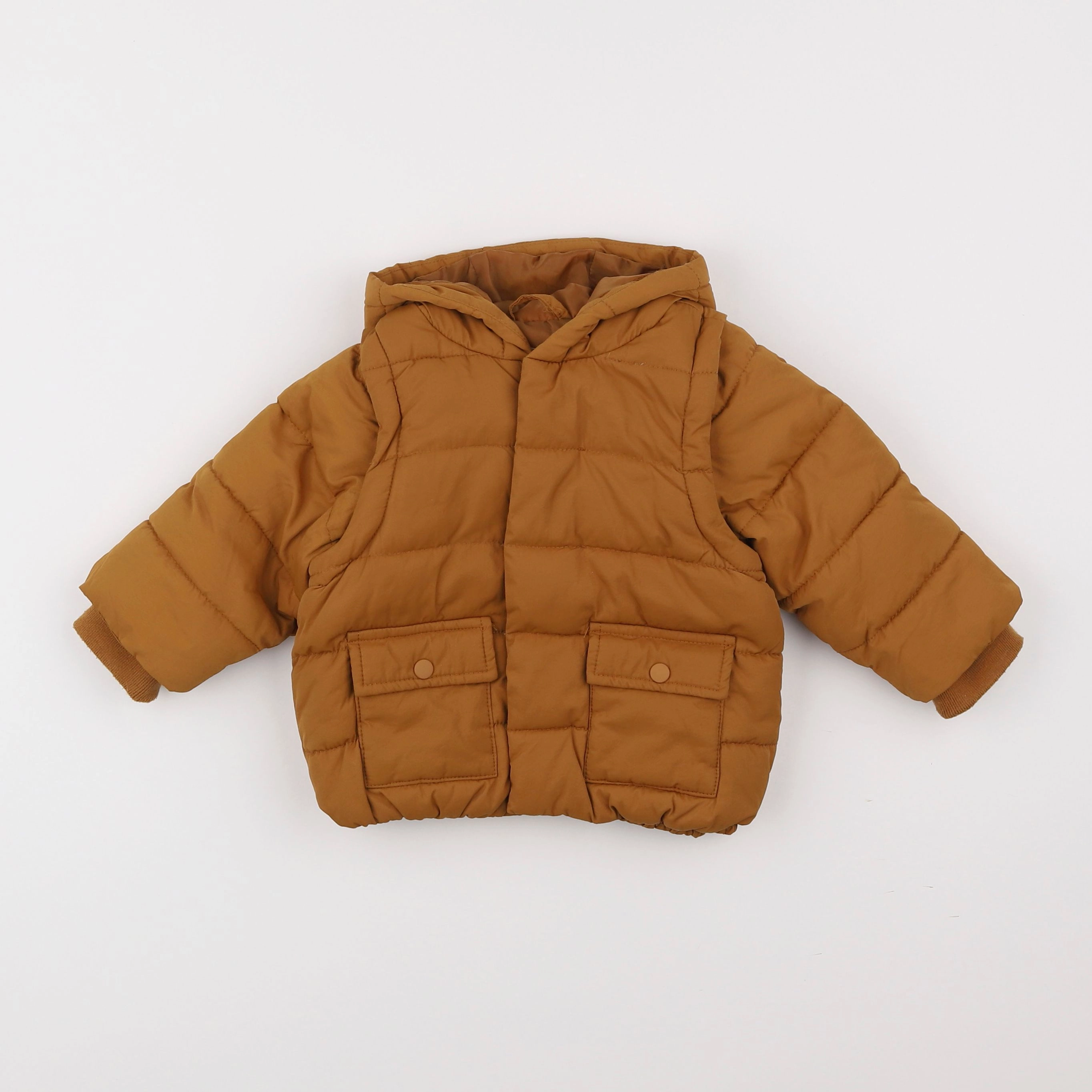 Vertbaudet - doudoune marron - 9 mois