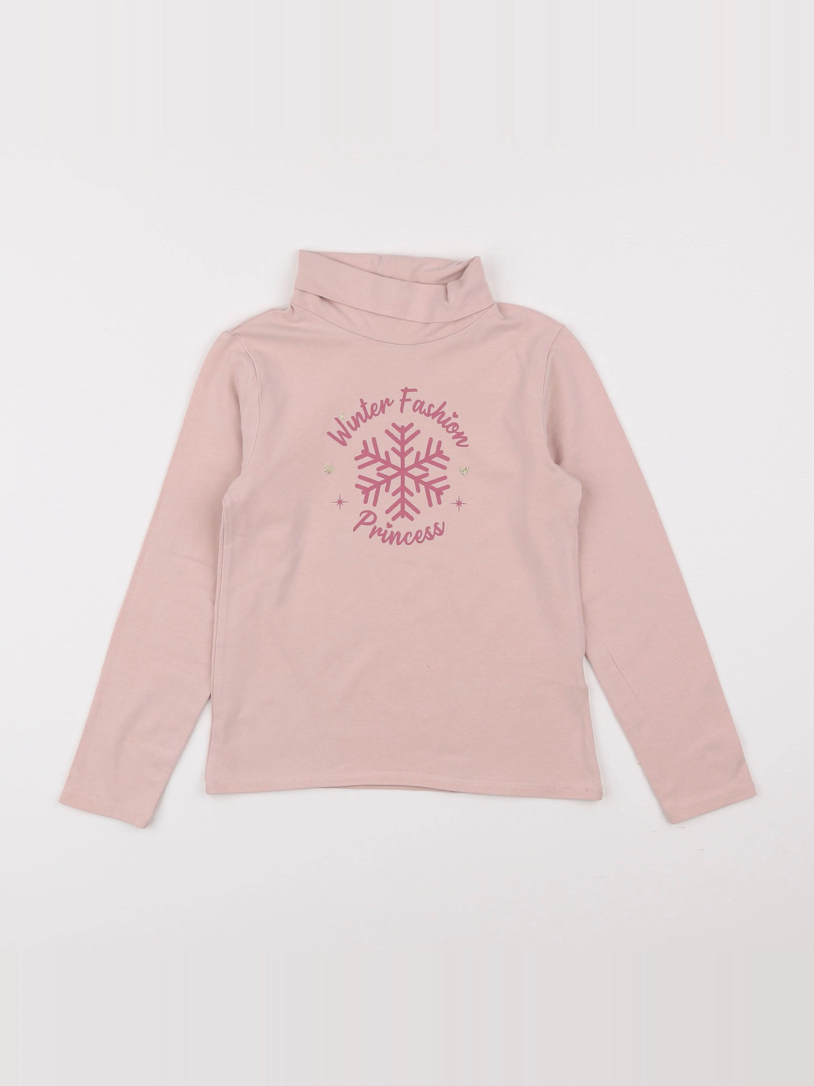 Vertbaudet - sous-pull rose - 8 ans