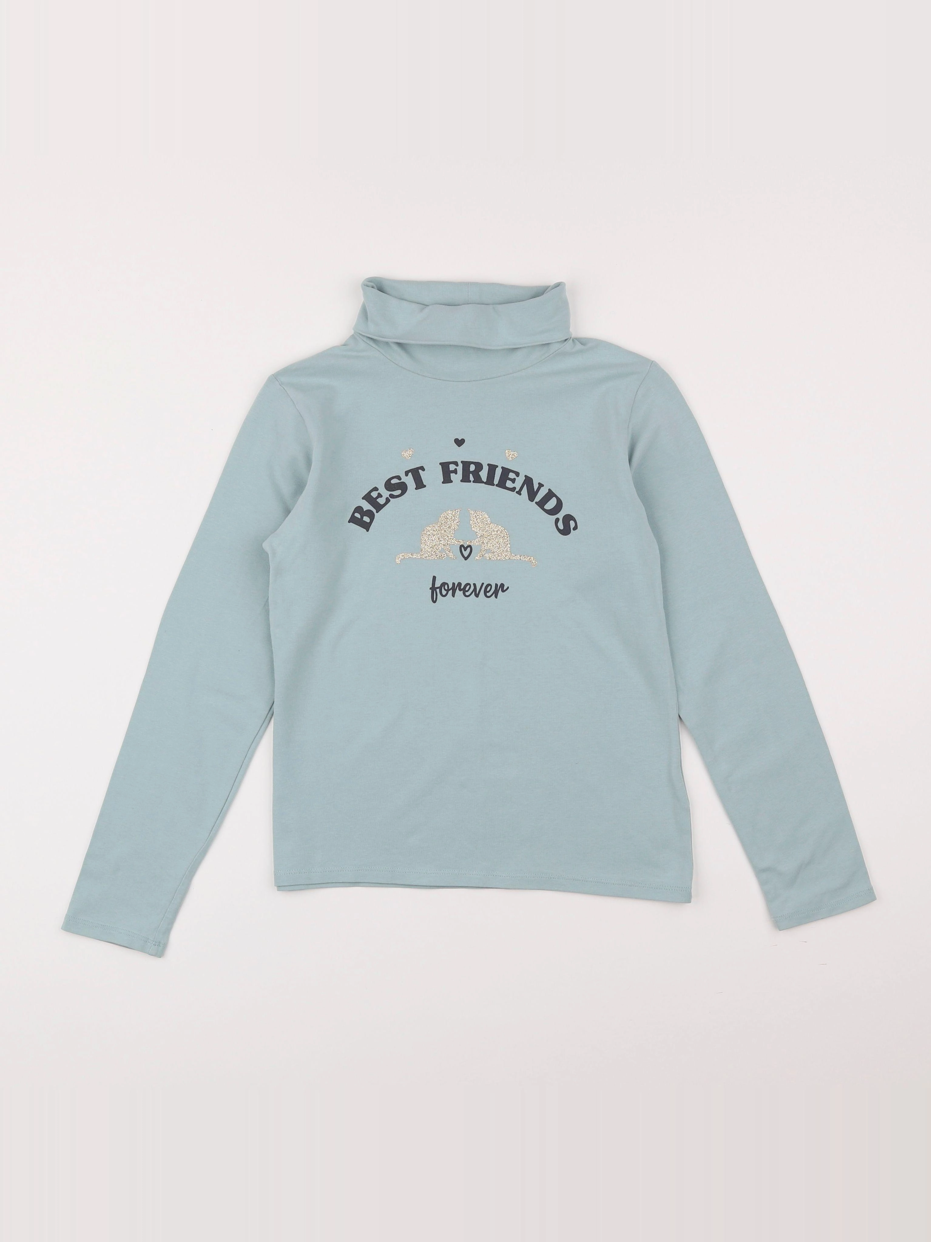 Vertbaudet - sous-pull bleu - 10 ans