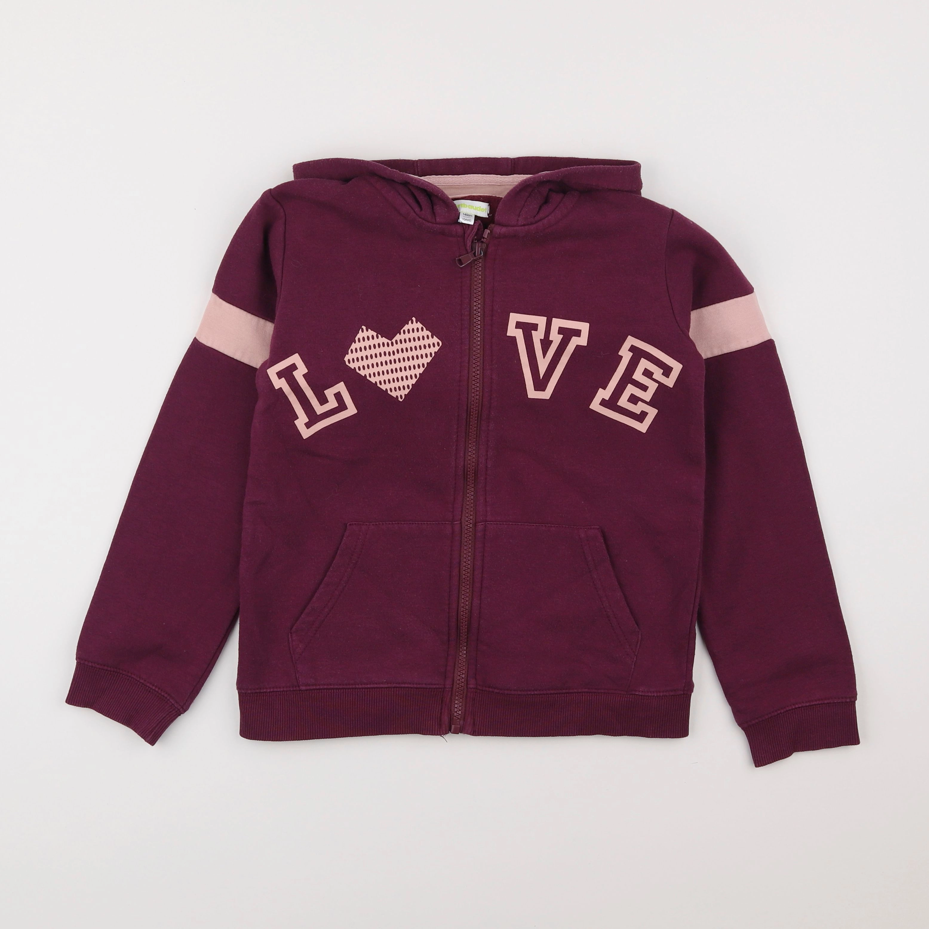 Vertbaudet - sweat rouge - 10 ans