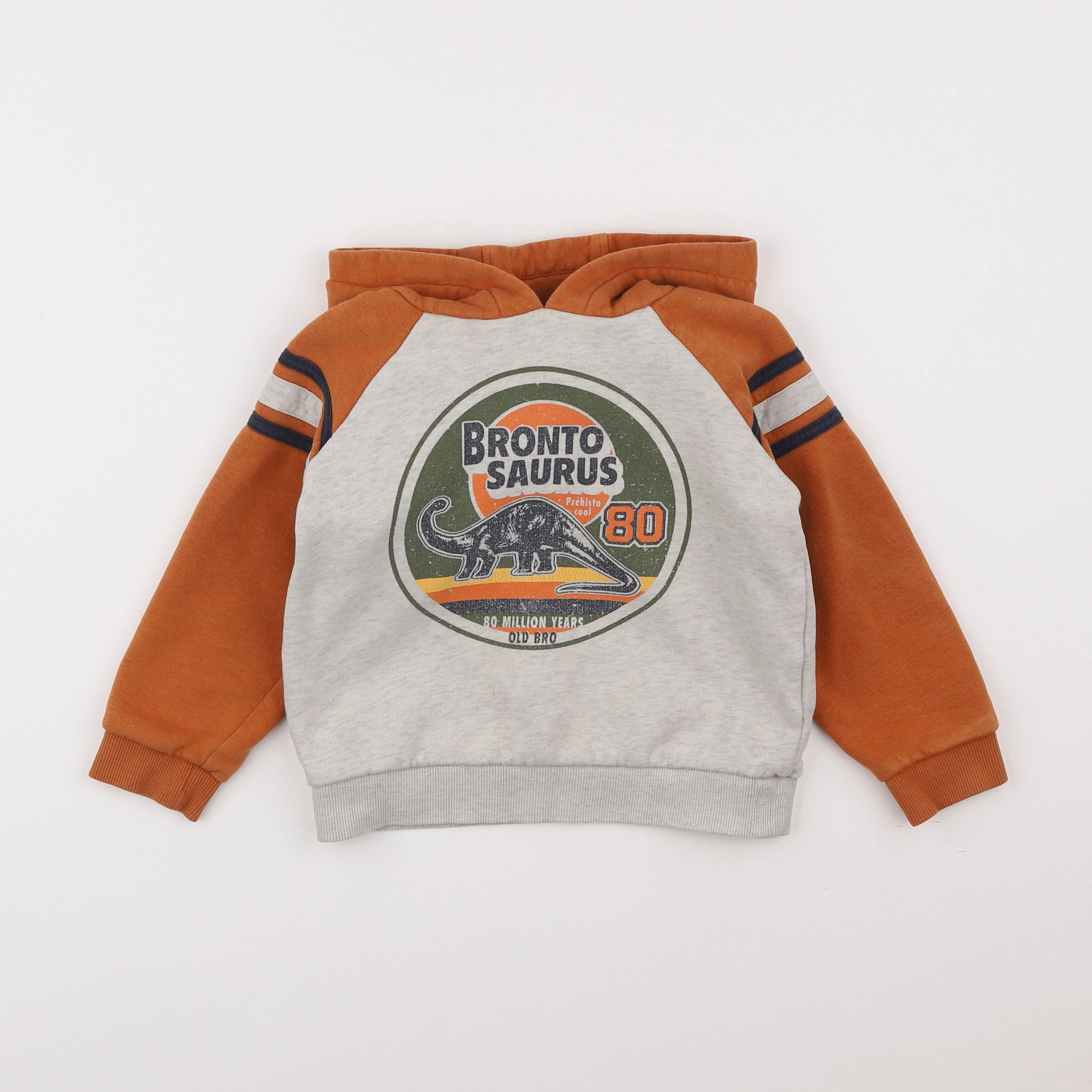 Vertbaudet - sweat gris, marron - 5 ans