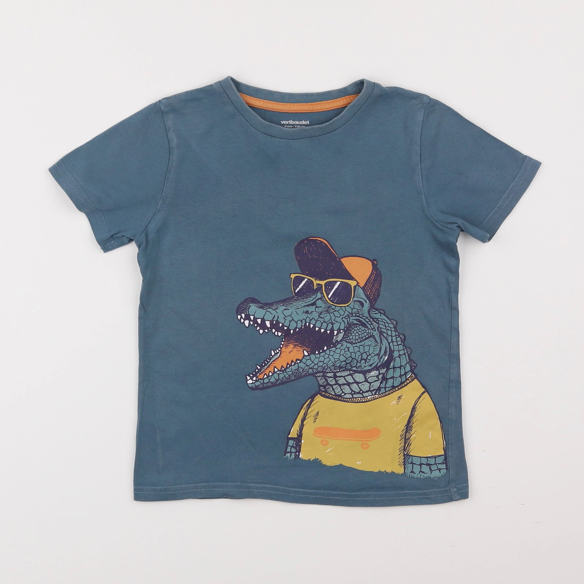 Vertbaudet - tee-shirt bleu - 6 ans