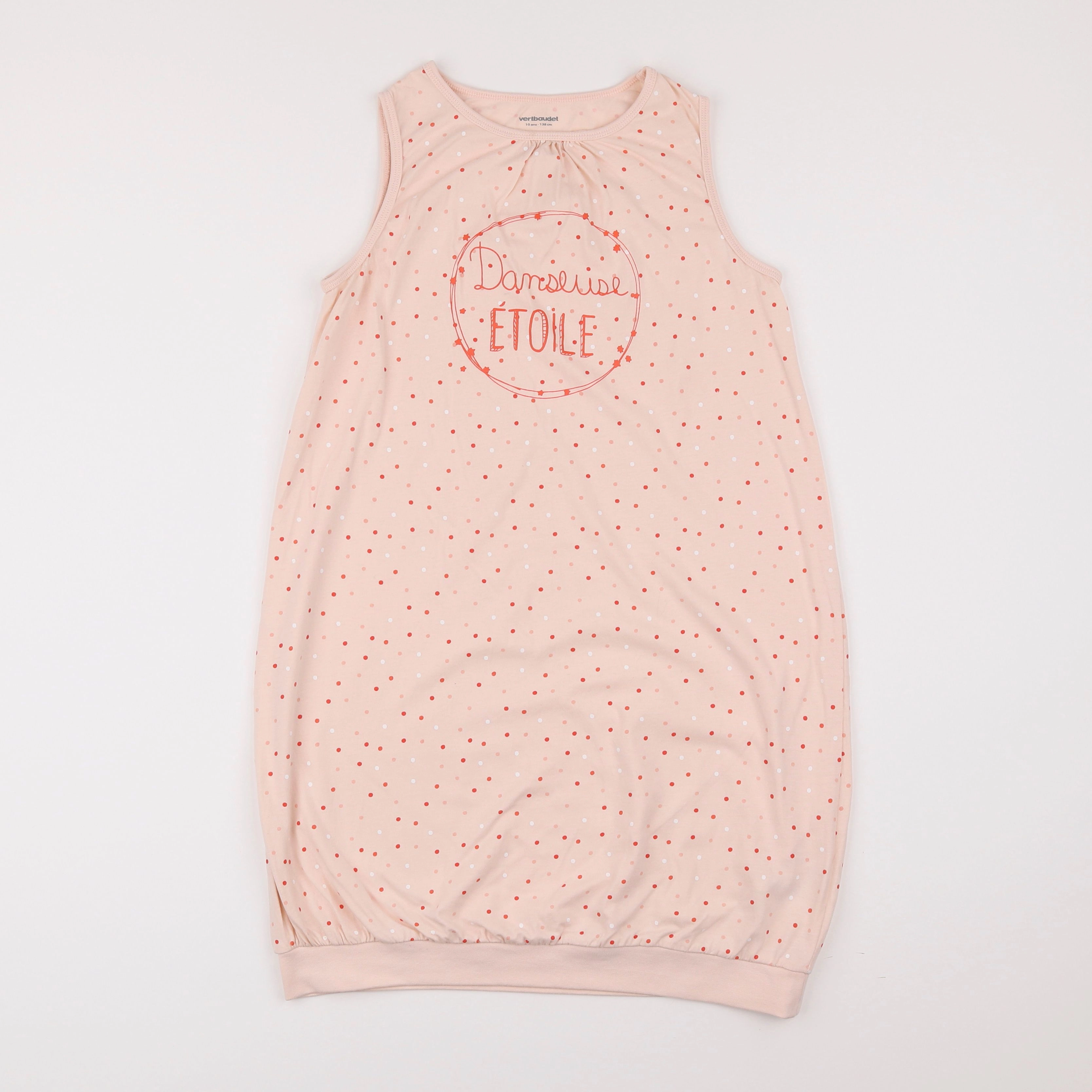 Vertbaudet - chemise de nuit coton rose - 10 ans