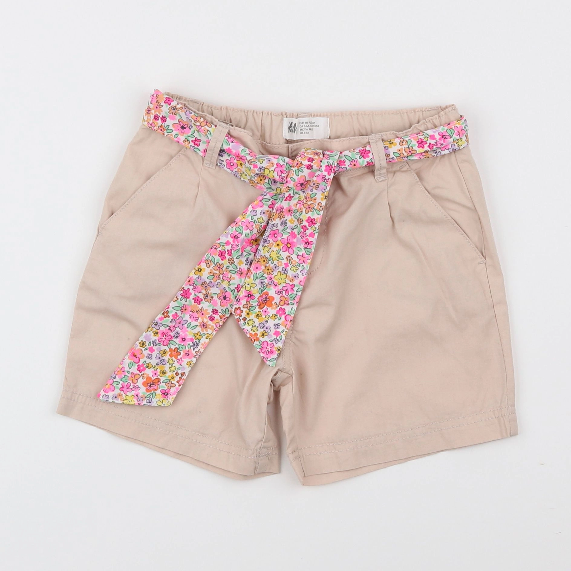 H&M - short beige - 5/6 ans