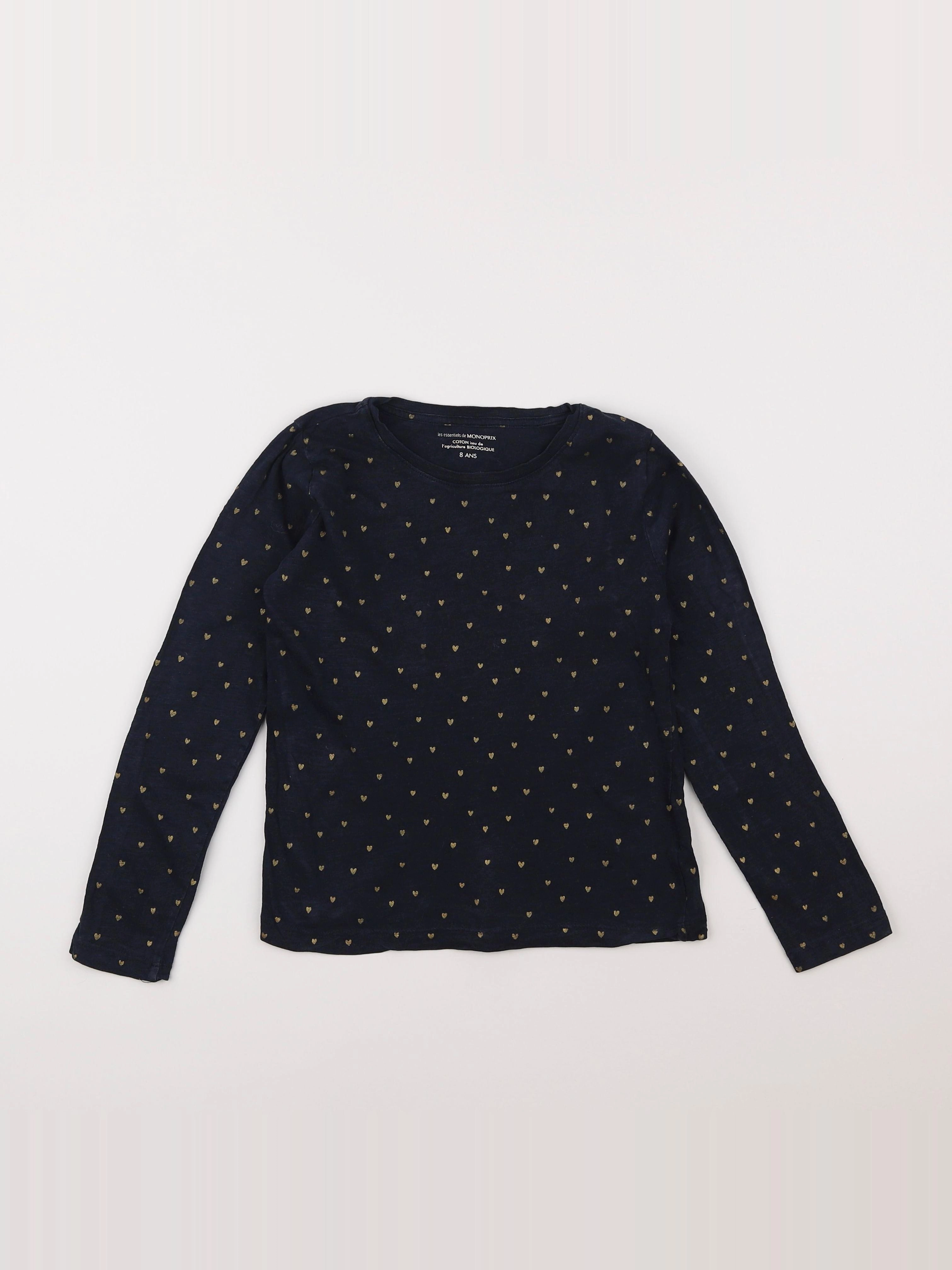 Monoprix - tee-shirt bleu, or - 8 ans