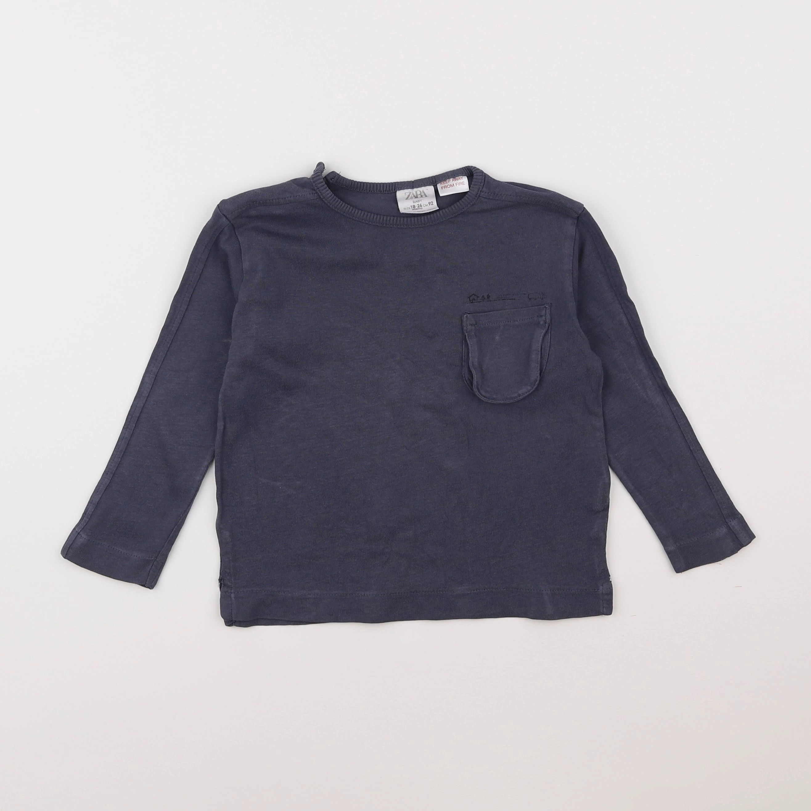 Zara - tee-shirt bleu - 18 mois à 2 ans