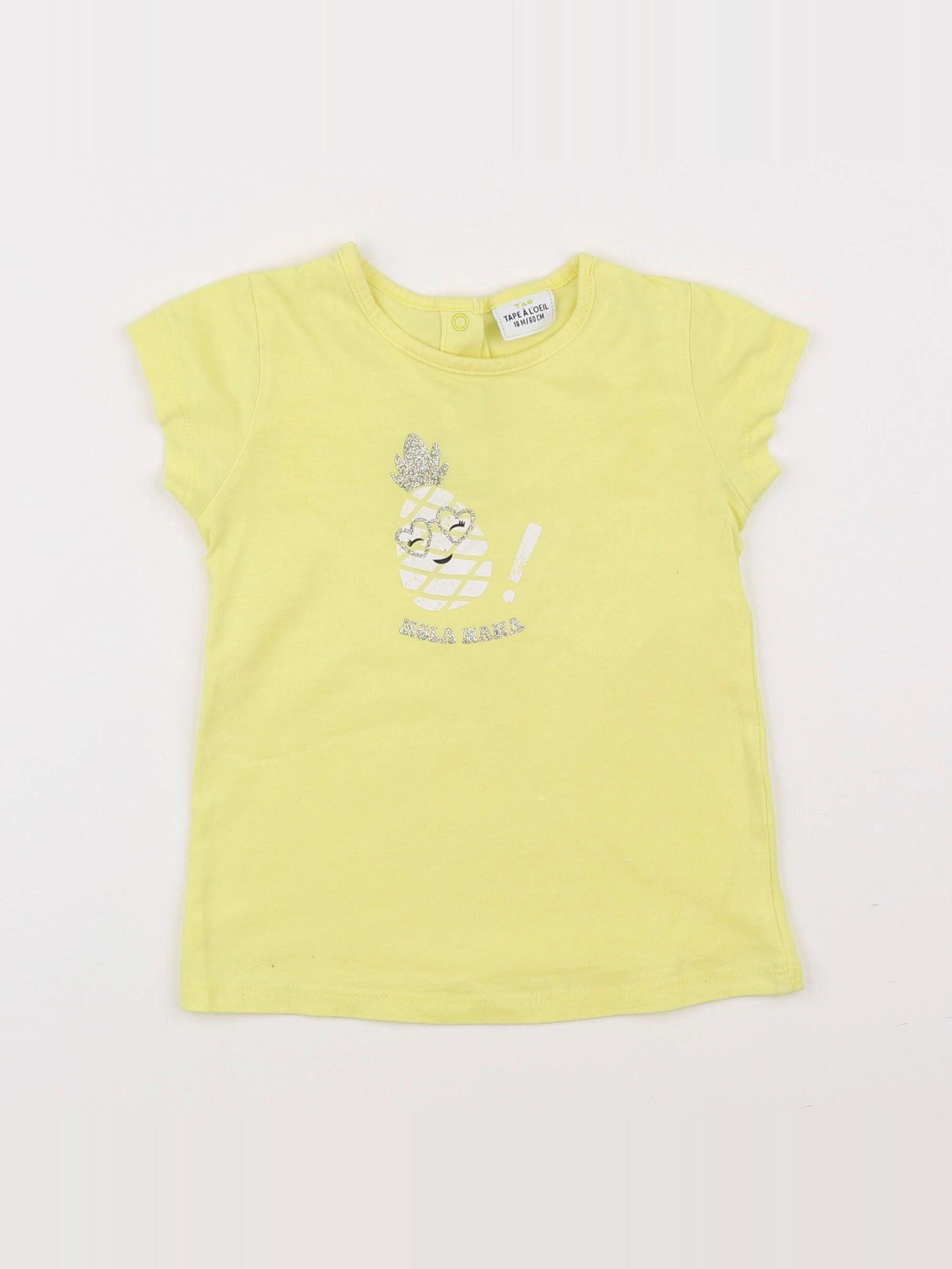 Tape à l'oeil - tee-shirt jaune - 18 mois