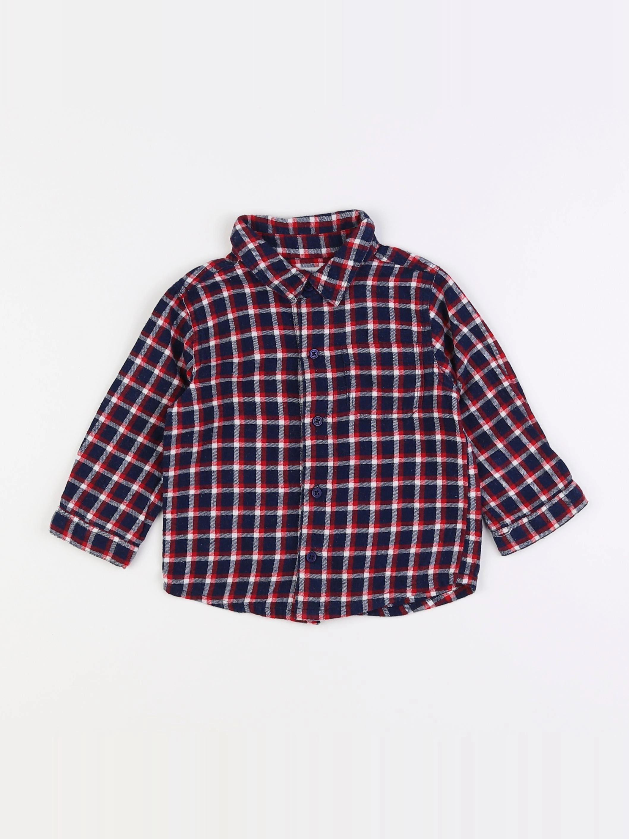Boutchou - chemise rouge - 12 mois