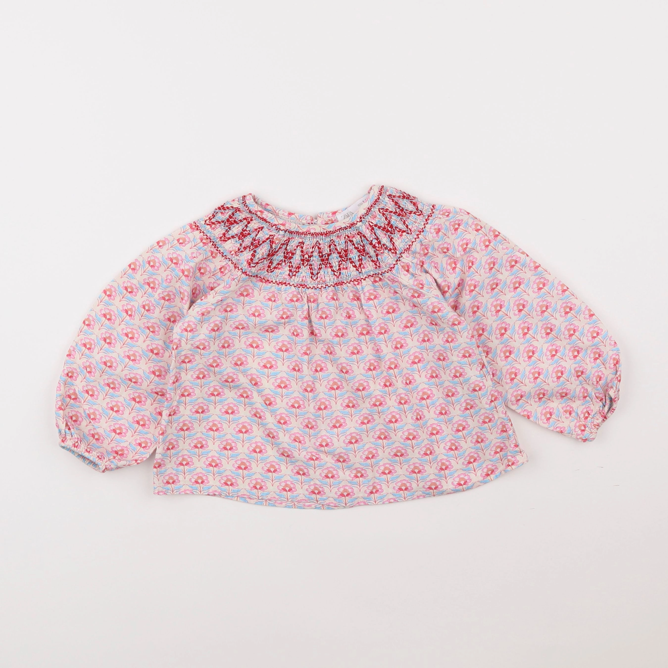 Zara - blouse rose - 12/18 mois