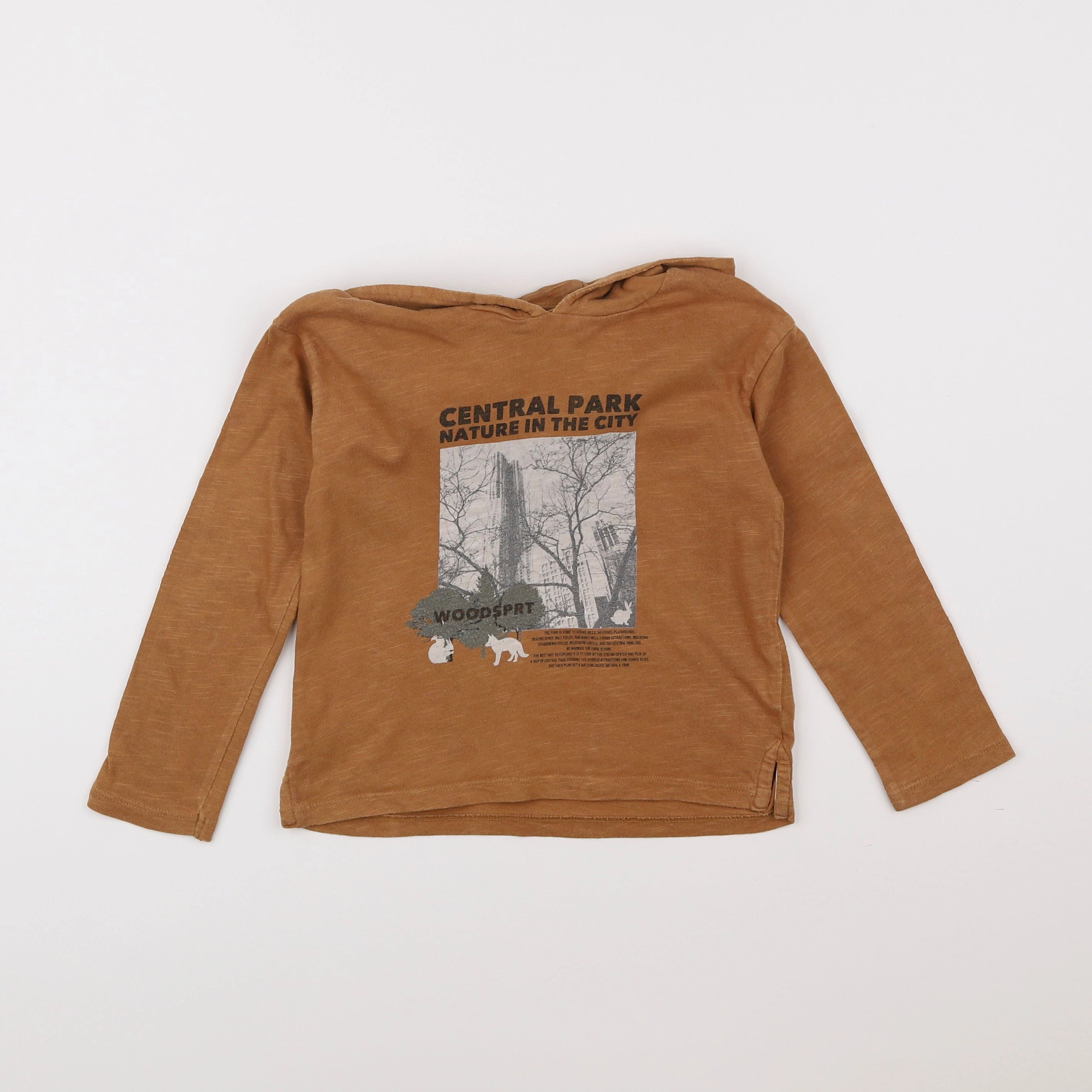 Vertbaudet - tee-shirt marron - 4 ans