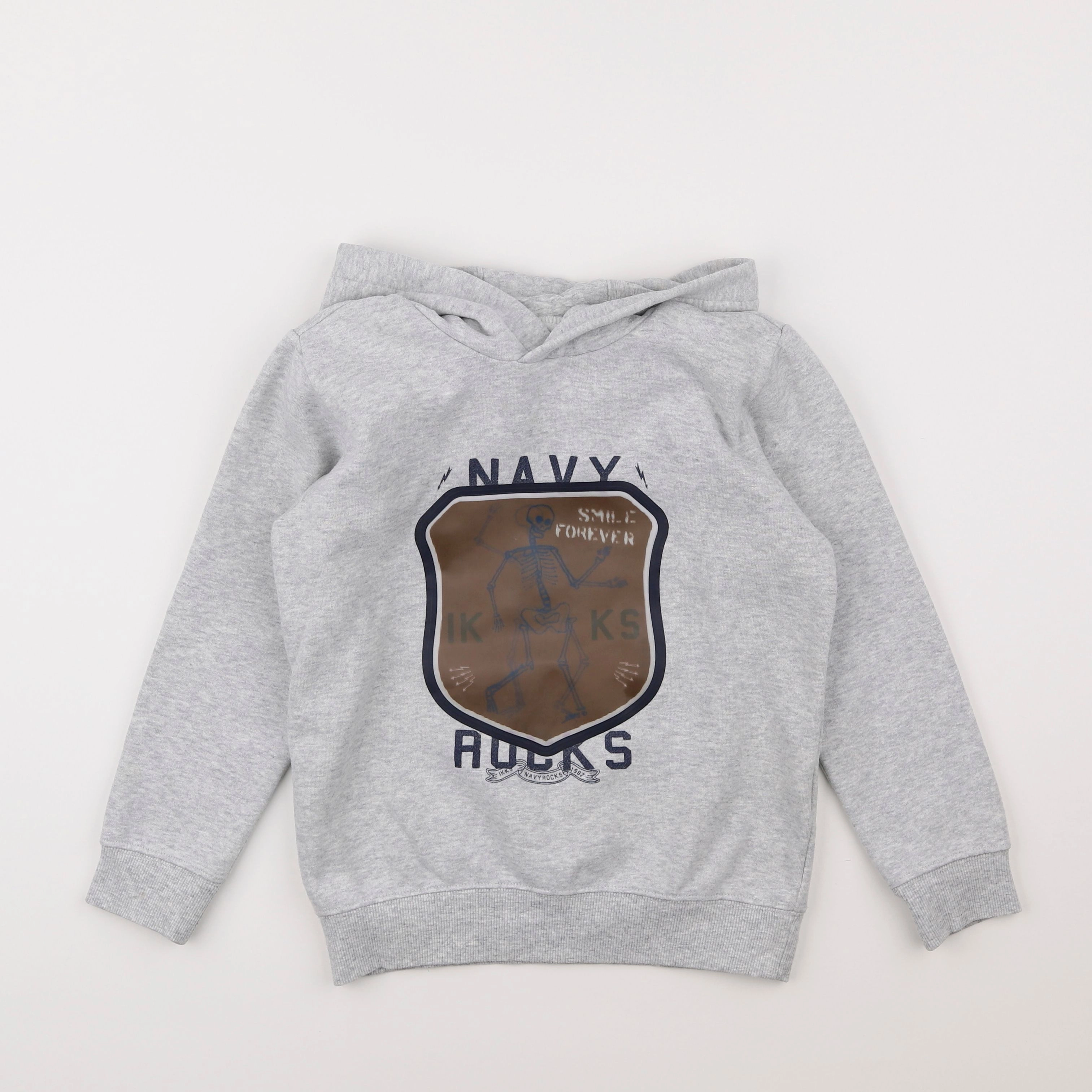 IKKS - sweat gris - 8 ans
