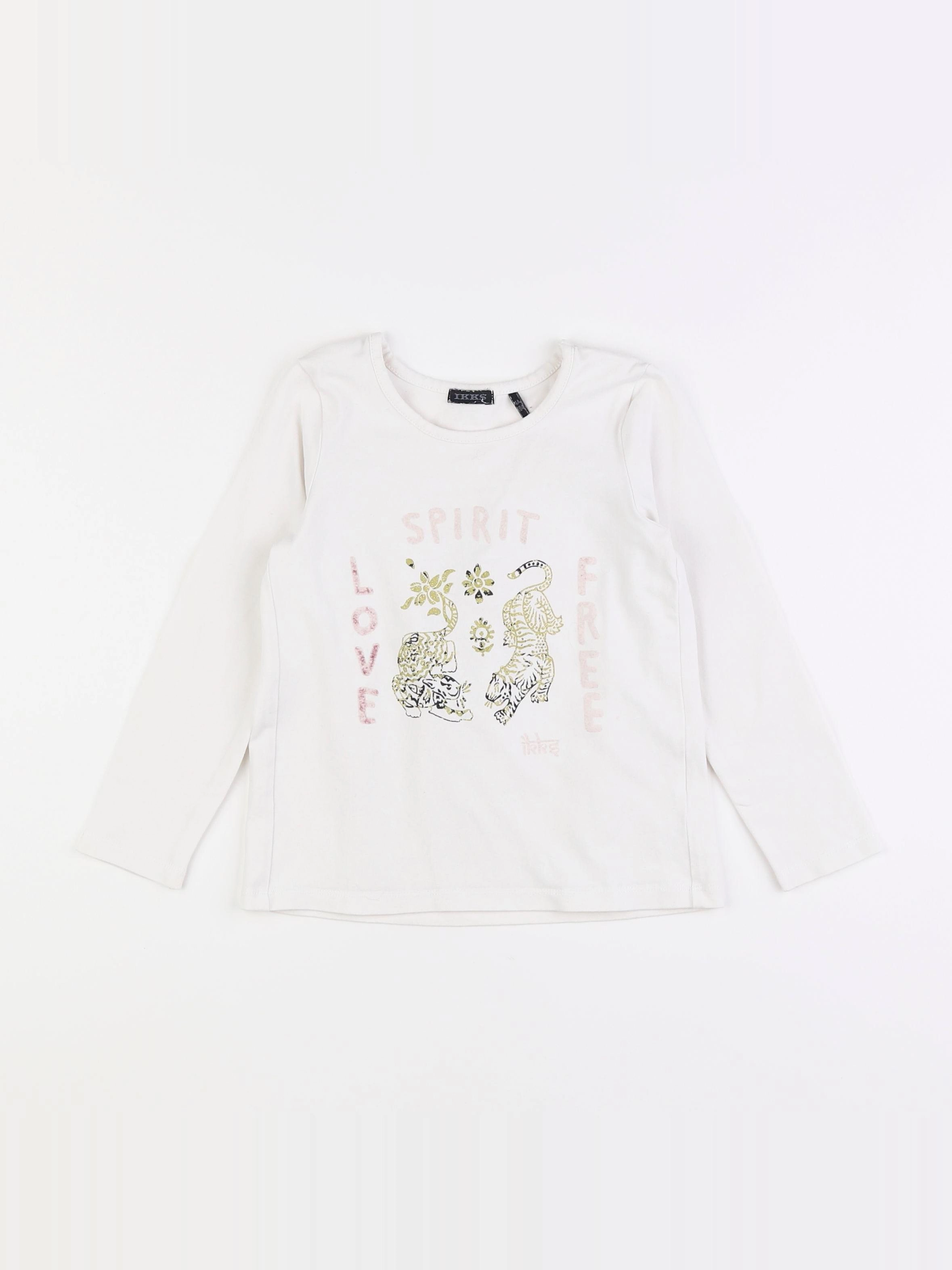 IKKS - tee-shirt blanc - 4 ans
