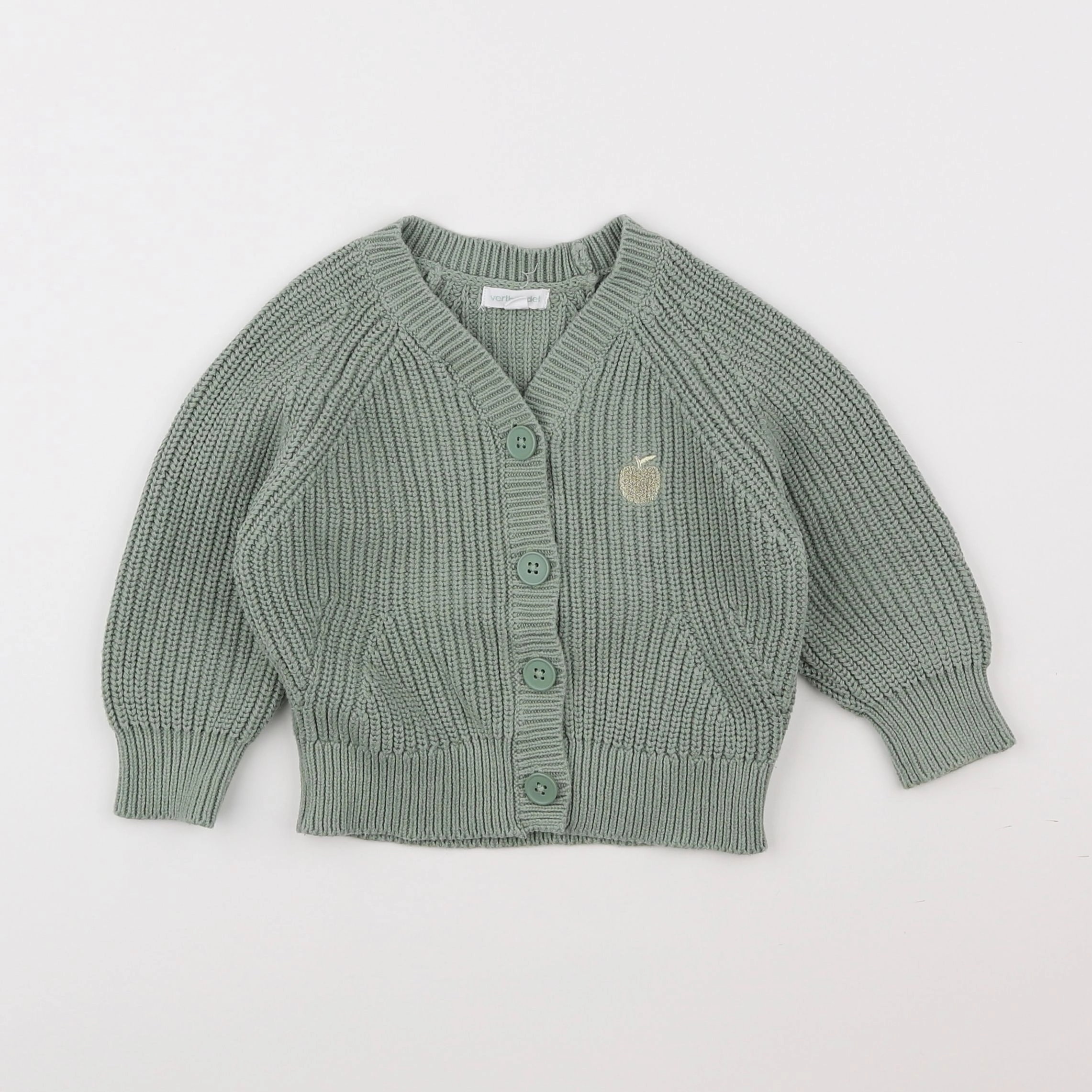 Vertbaudet - gilet vert - 2 ans