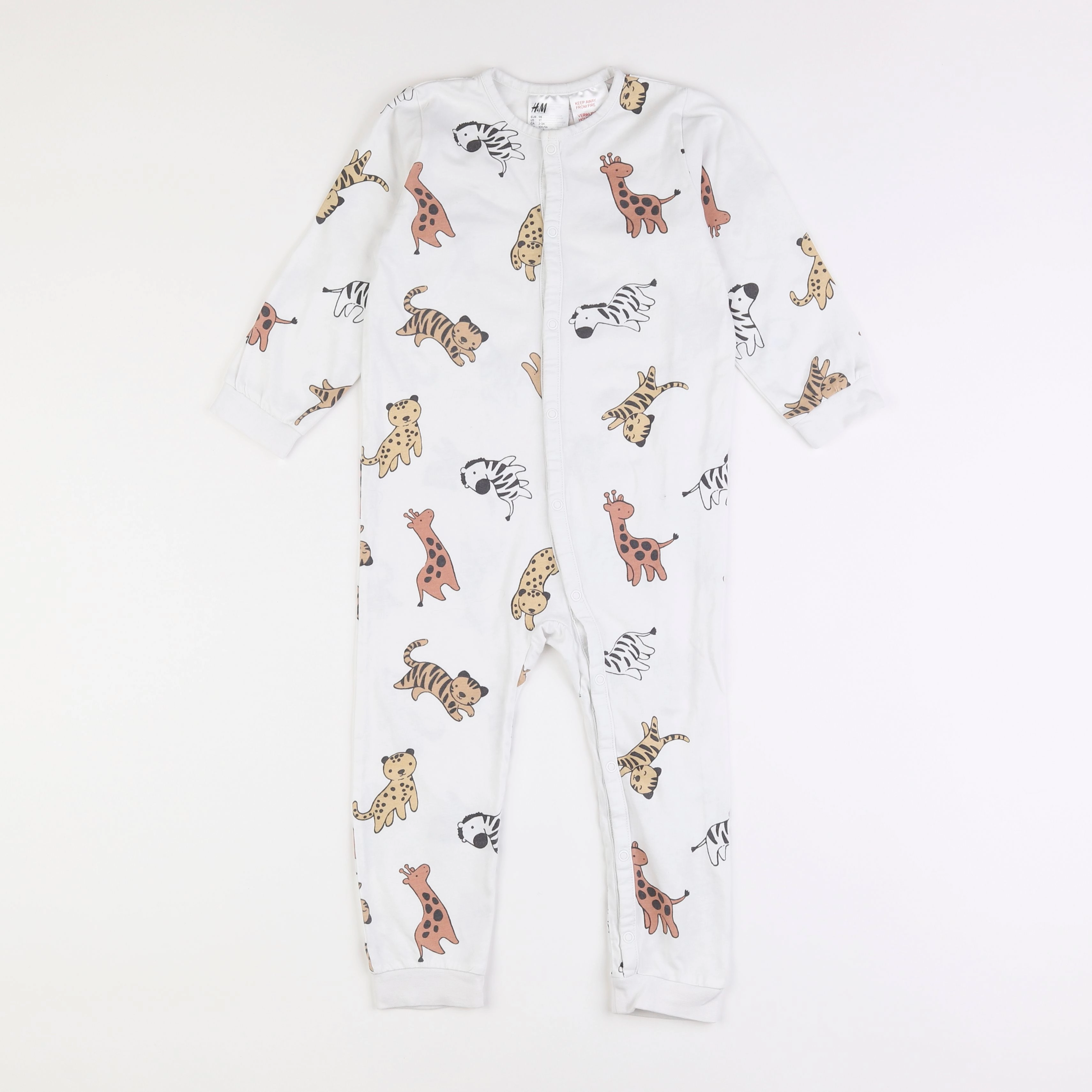 H&M - pyjama coton multicolore - 2/3 ans