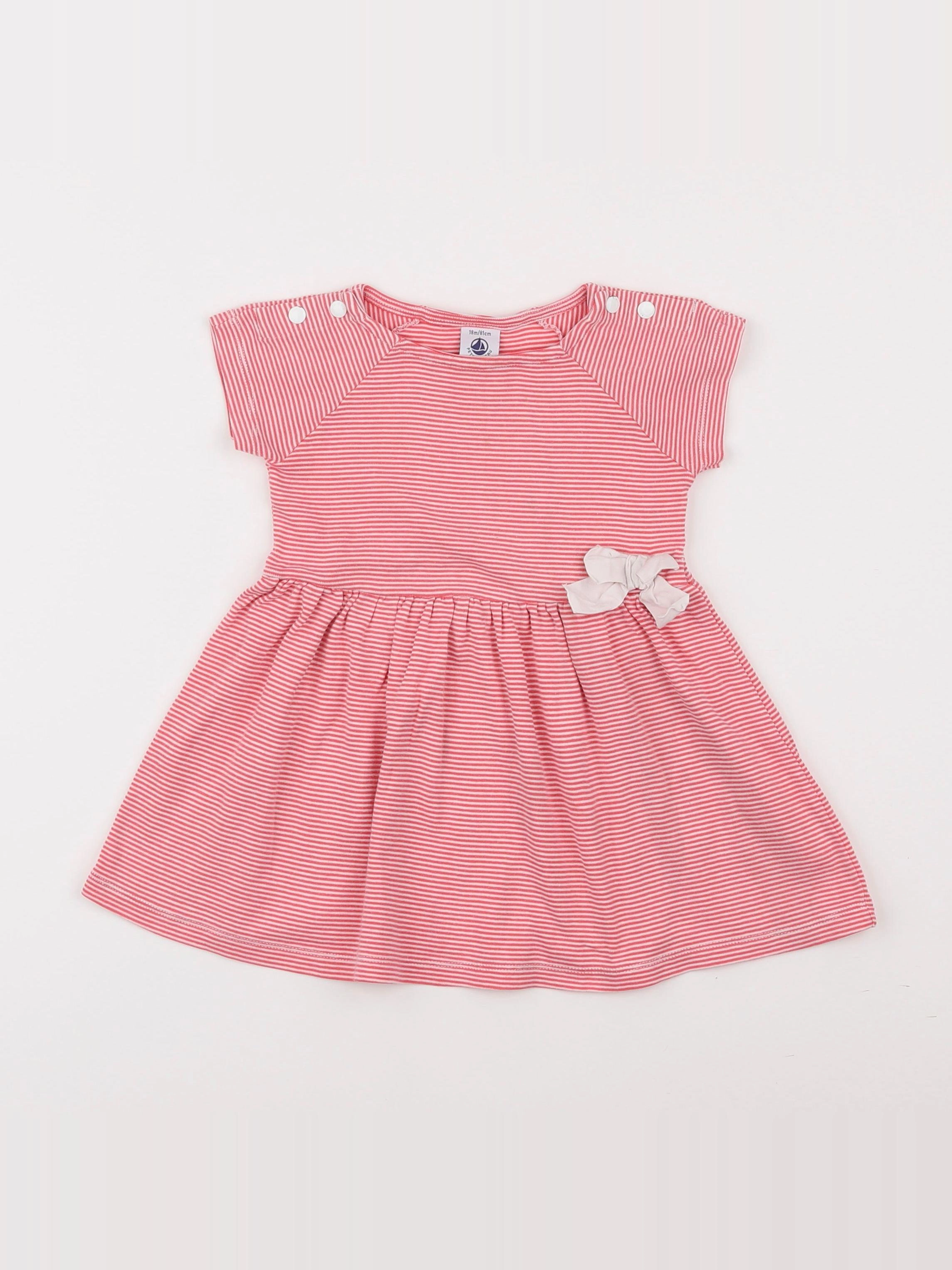 Petit Bateau - robe rose - 18 mois