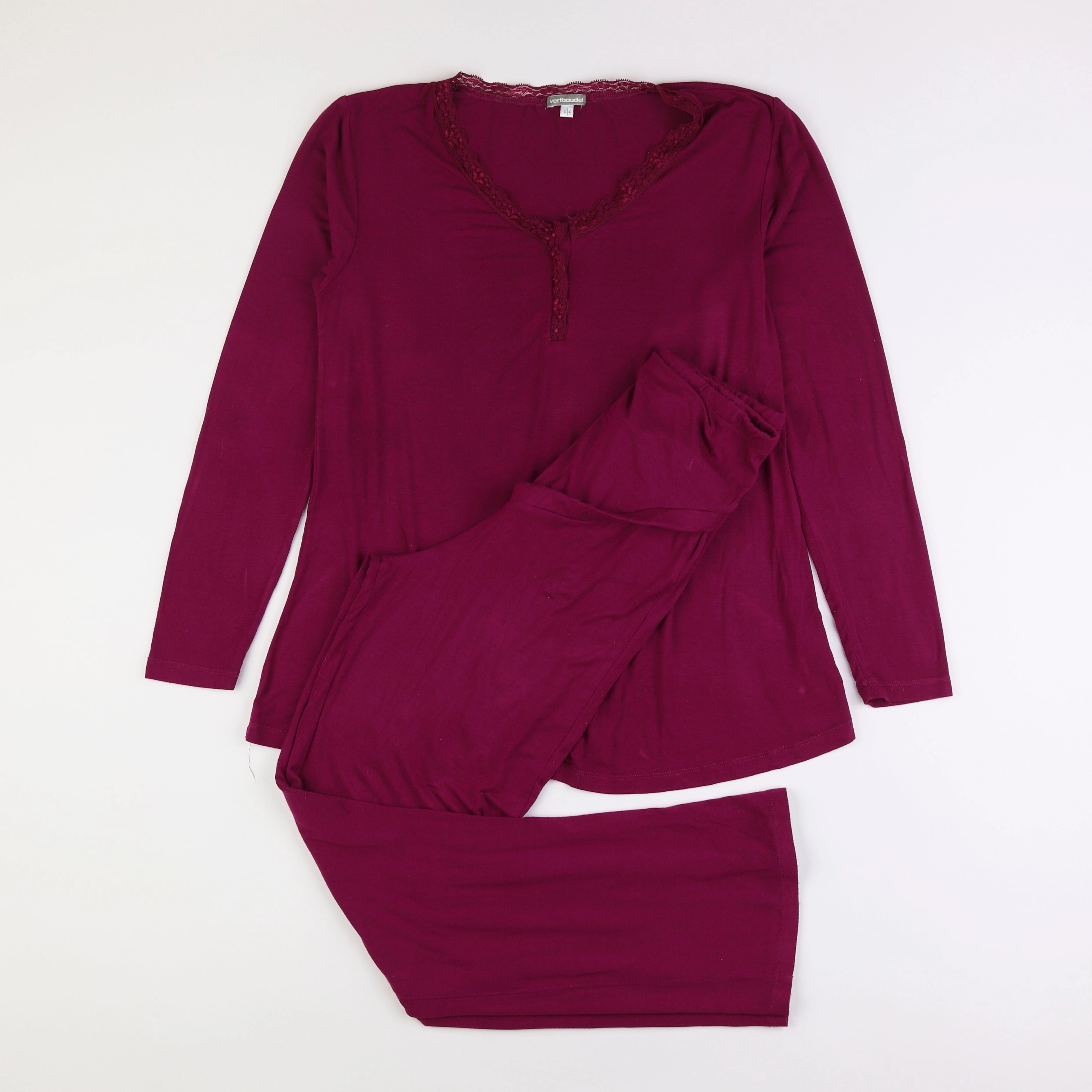 Vertbaudet - pyjama grossesse coton violet - 34 à 36