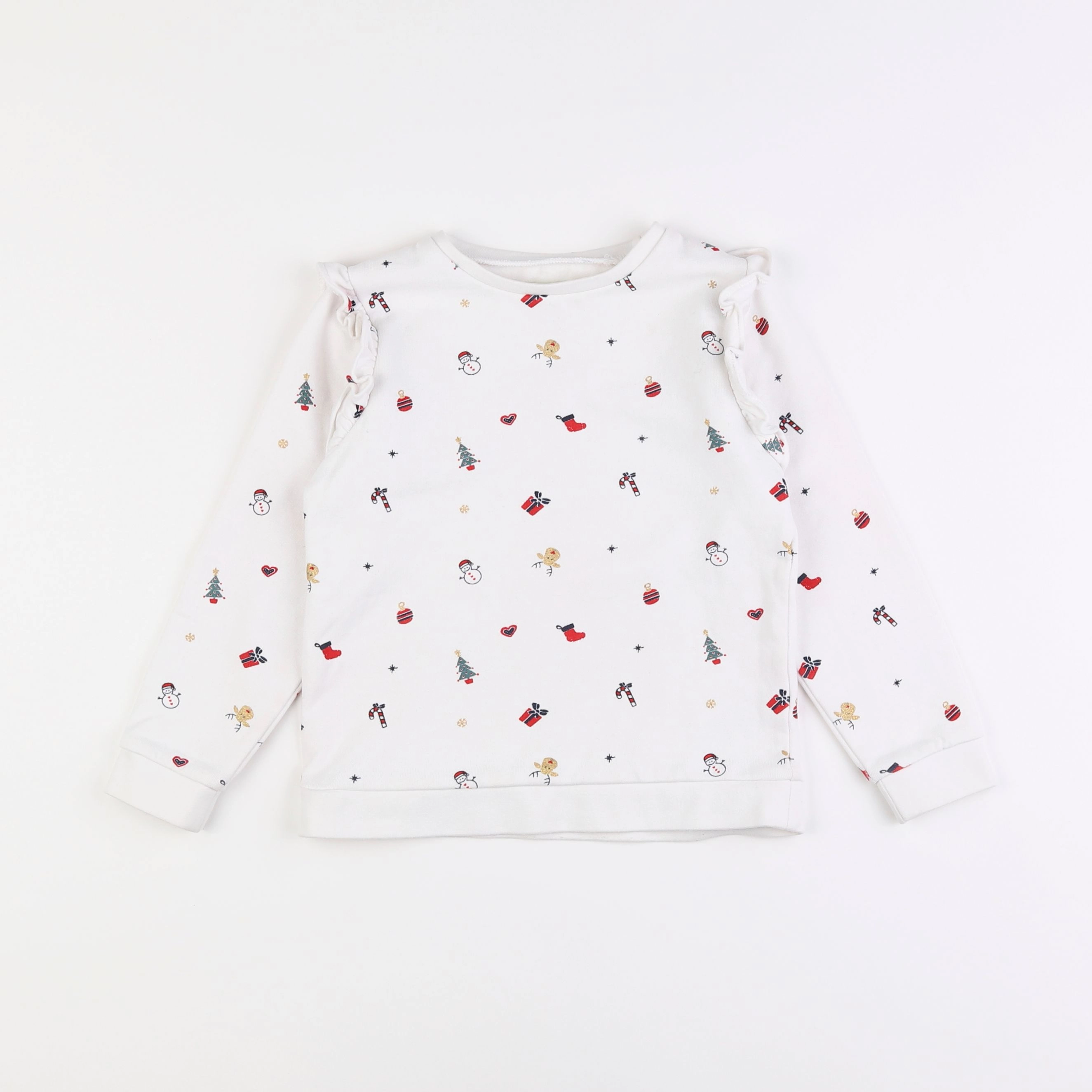 Vertbaudet - sweat blanc - 6 ans
