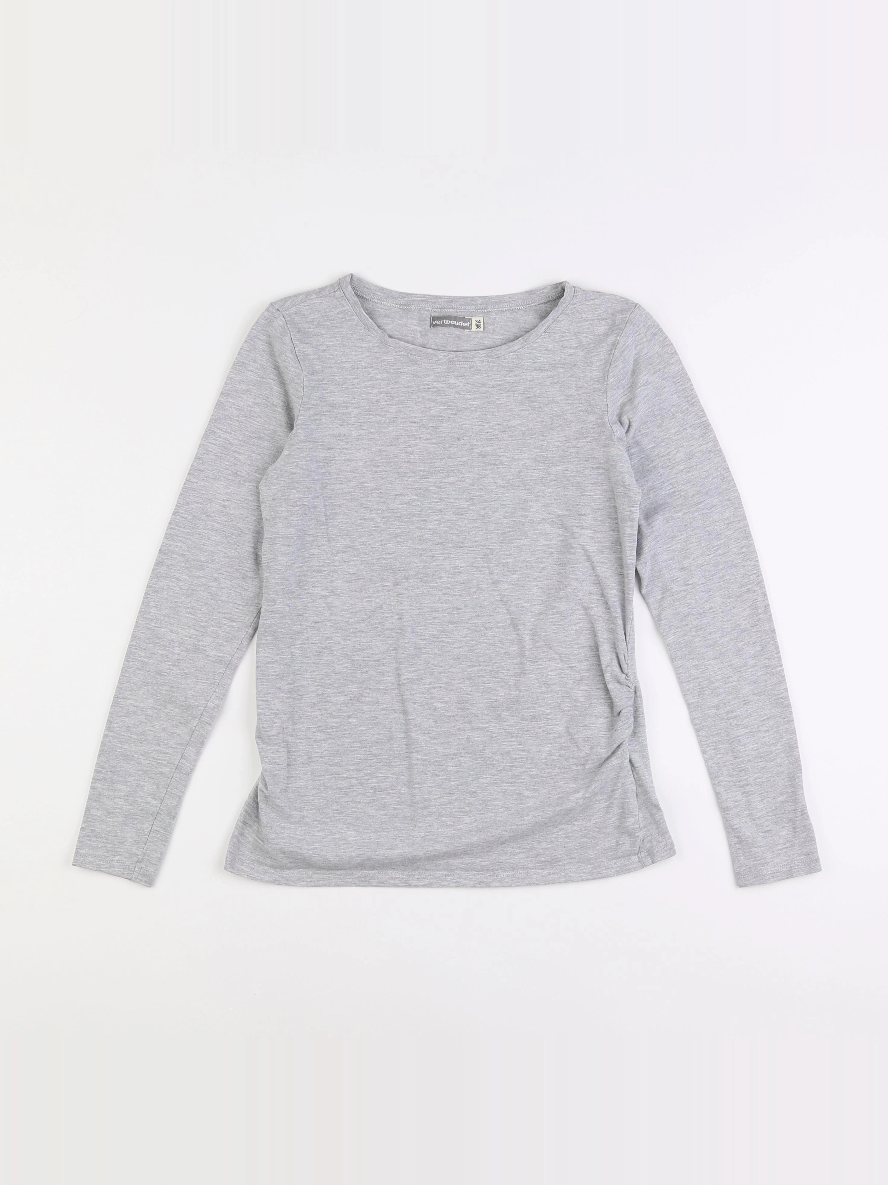 Vertbaudet - tee-shirt grossesse gris - 34 à 36