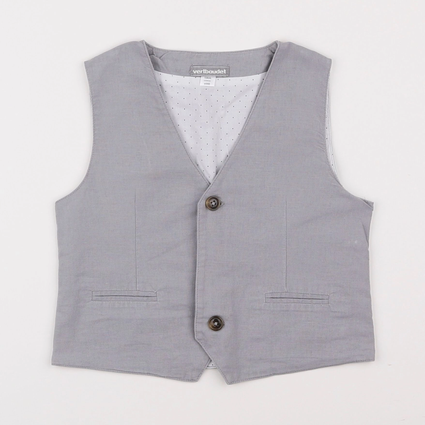 Vertbaudet - gilet gris - 4 ans