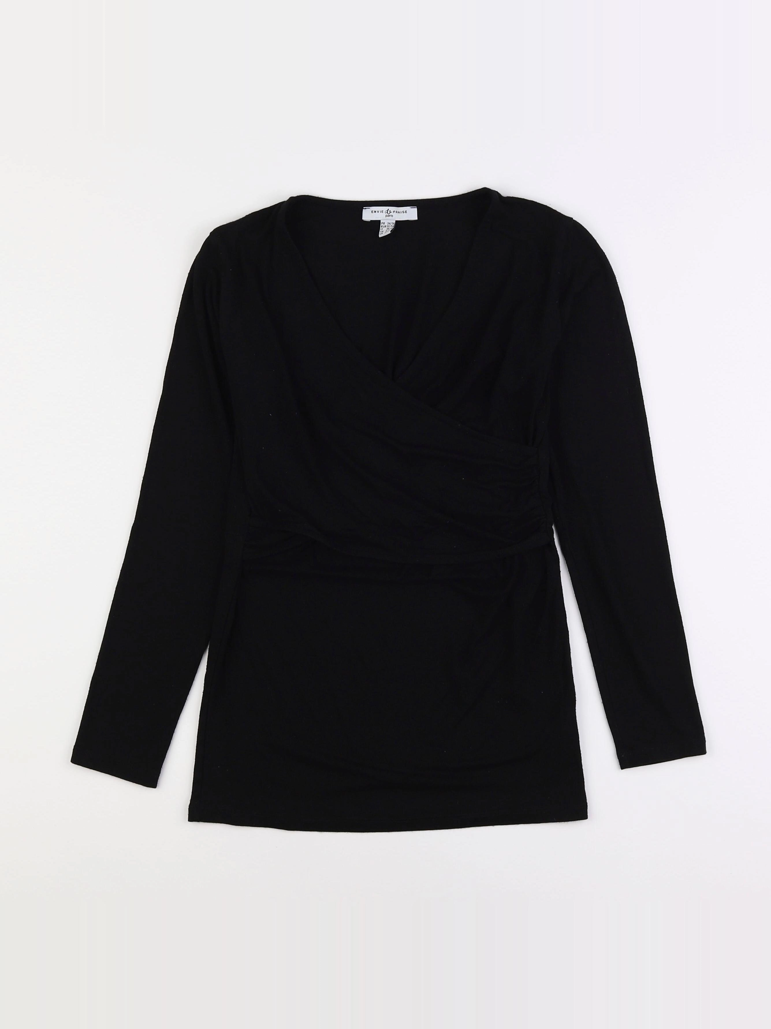 Envie de fraise - tee-shirt allaitement noir - 34 à 36