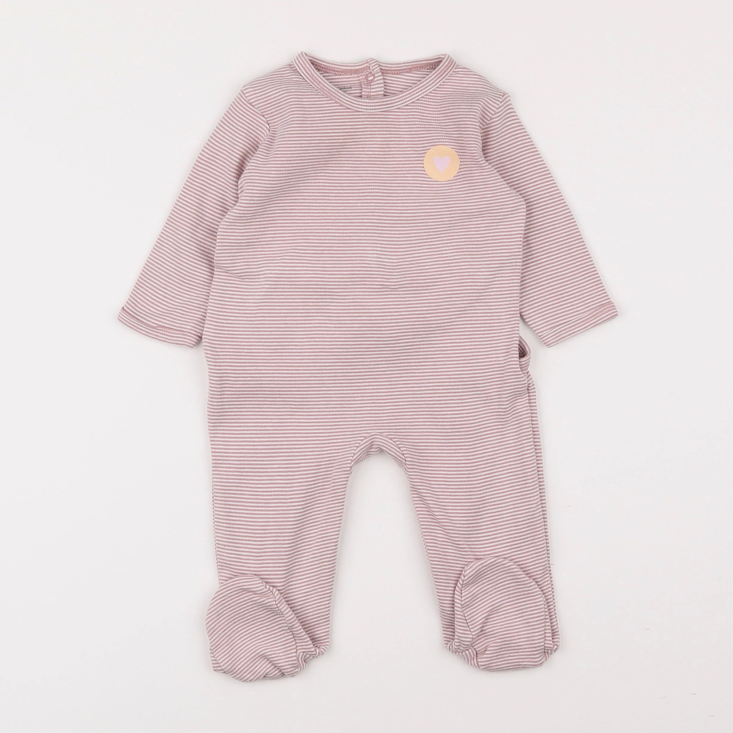 Vertbaudet - pyjama coton rose - 9 mois