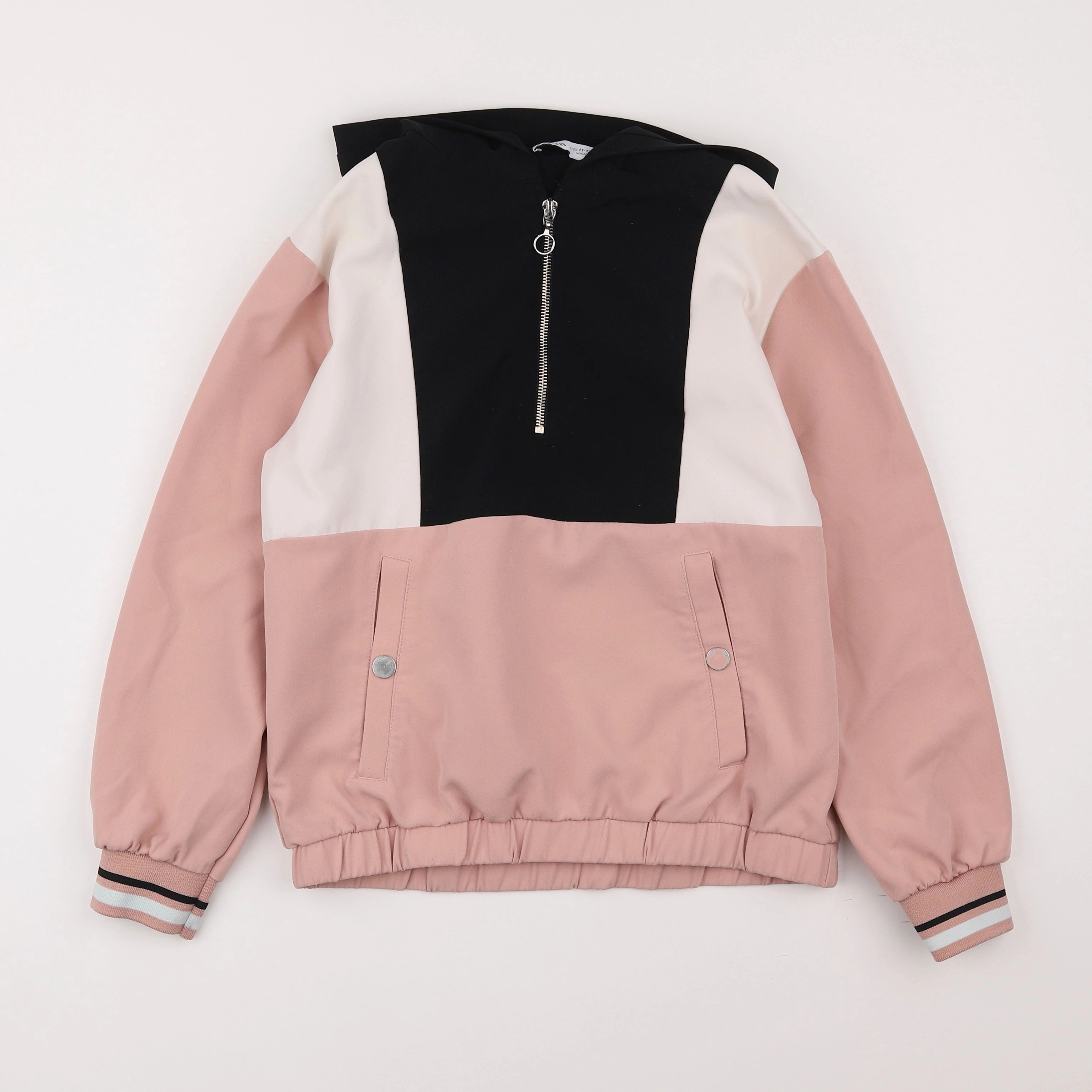 Zara - sweat rose, noir - 11/12 ans