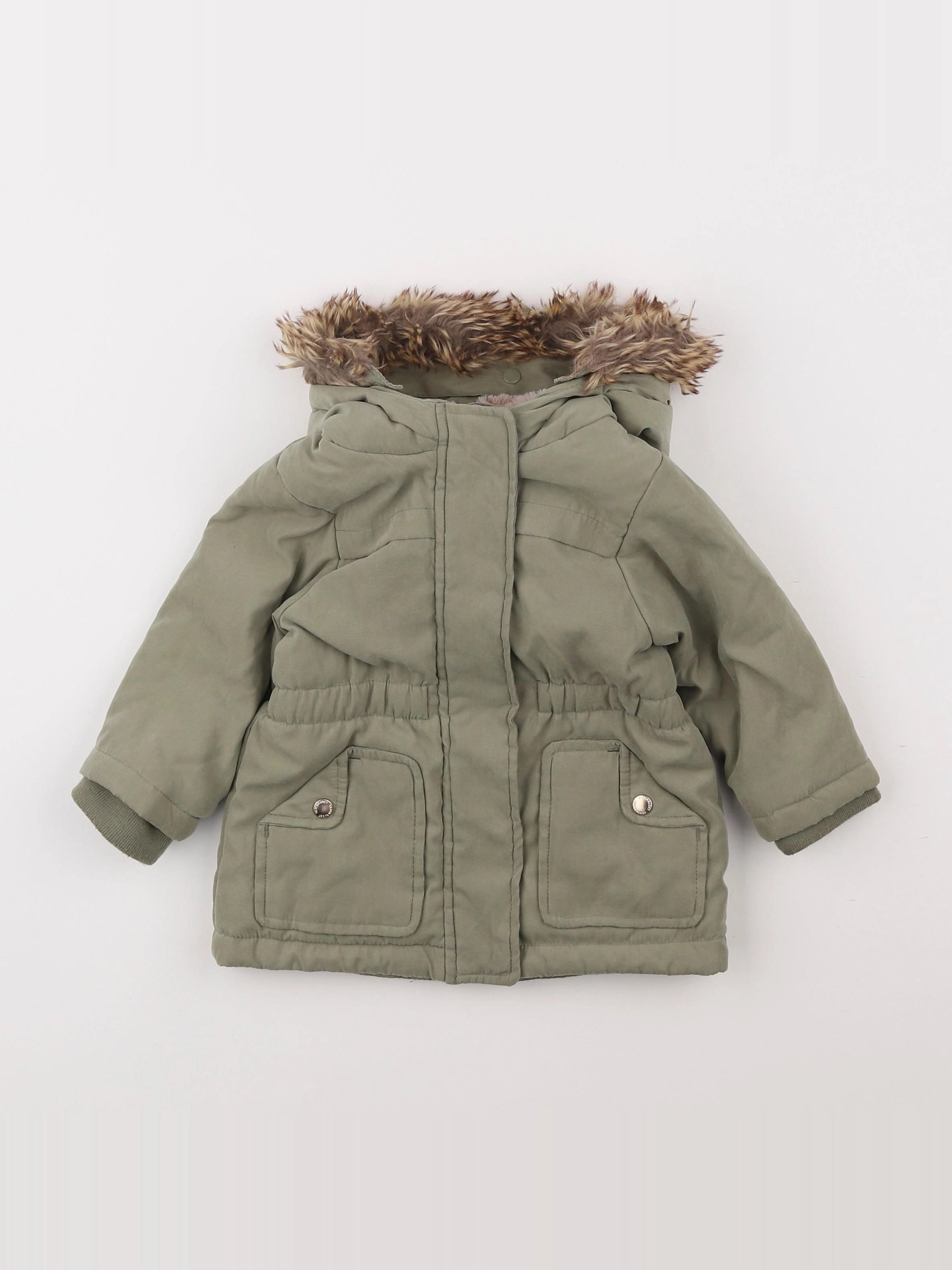 Vertbaudet - parka vert - 12 mois