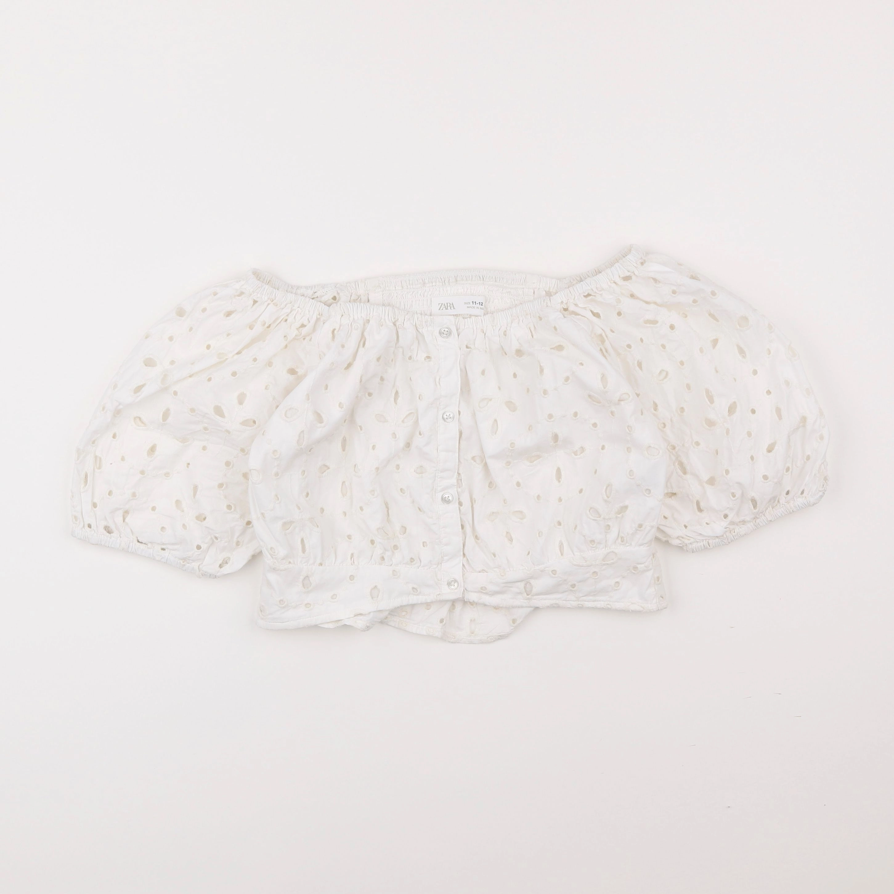 Zara - crop-top blanc - 11/12 ans