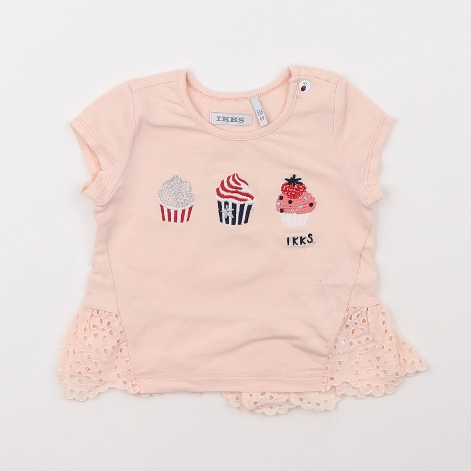 IKKS - tee-shirt rose - 6 mois