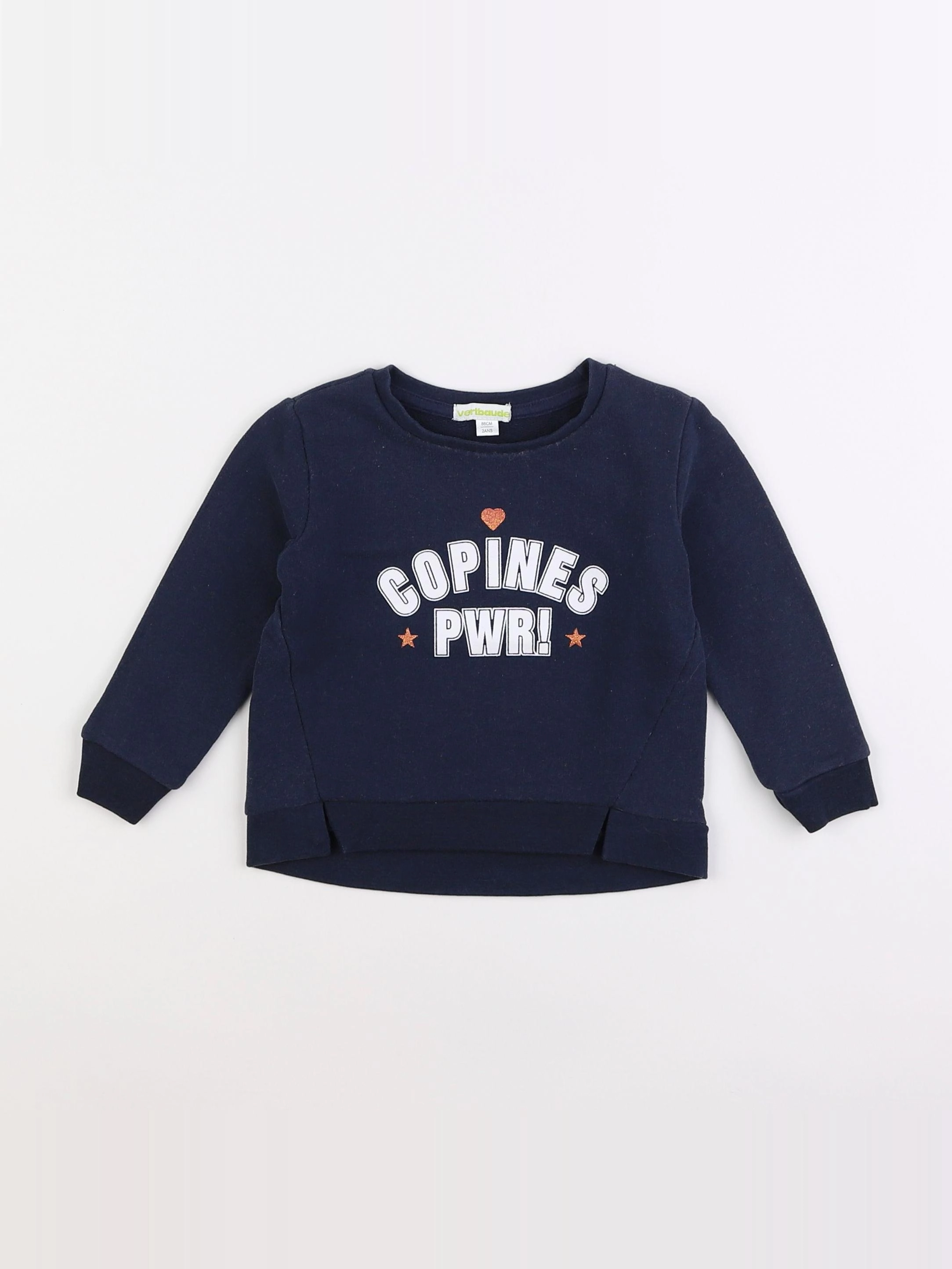 Vertbaudet - sweat bleu - 2 ans